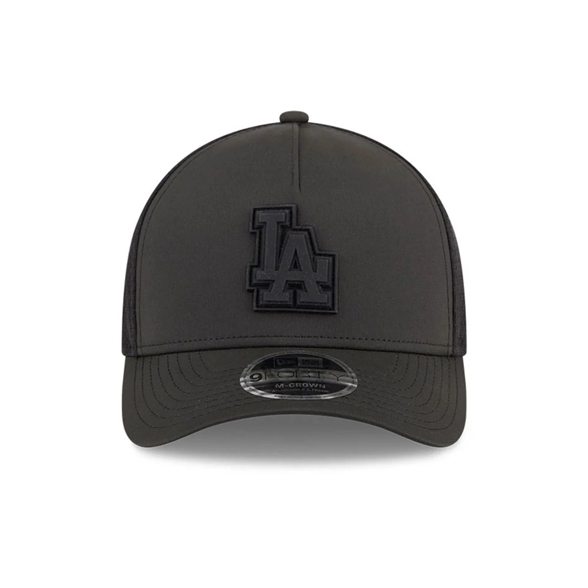 LA Dodgers MLB Badged Black 9FORTY M-Crown A-Frame Trucker Adjustable Cap - Image 3