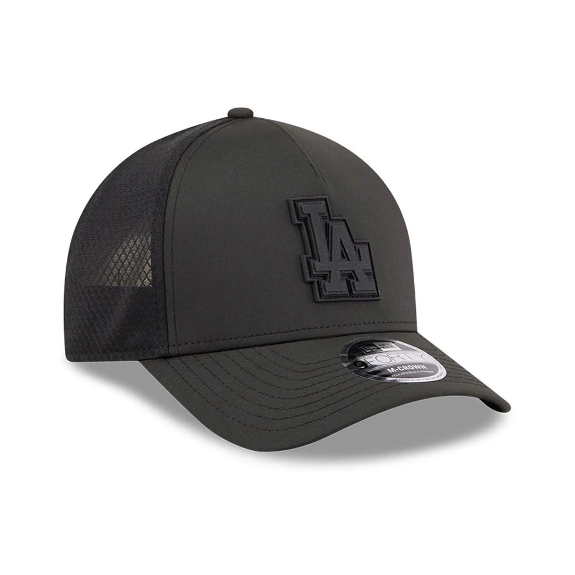 LA Dodgers MLB Badged Black 9FORTY M-Crown A-Frame Trucker Adjustable Cap - Image 4