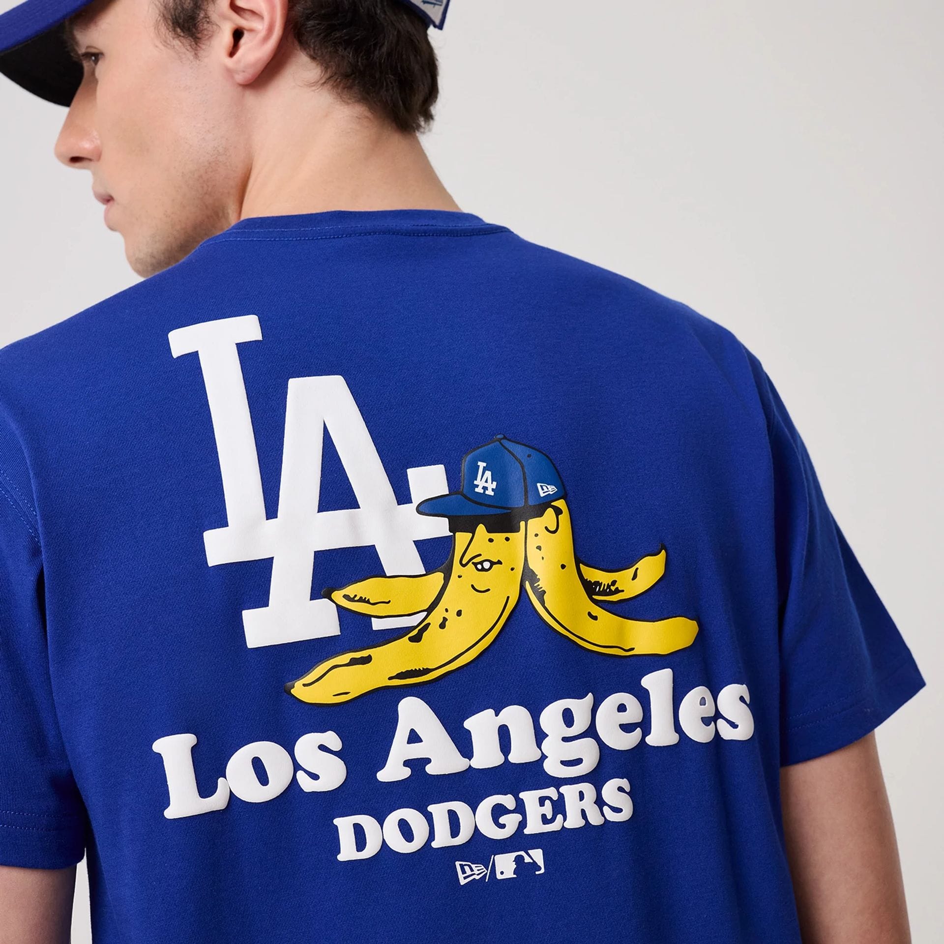 LA Dodgers MLB Banana Graphic Bright Blue T-Shirt - Image 3