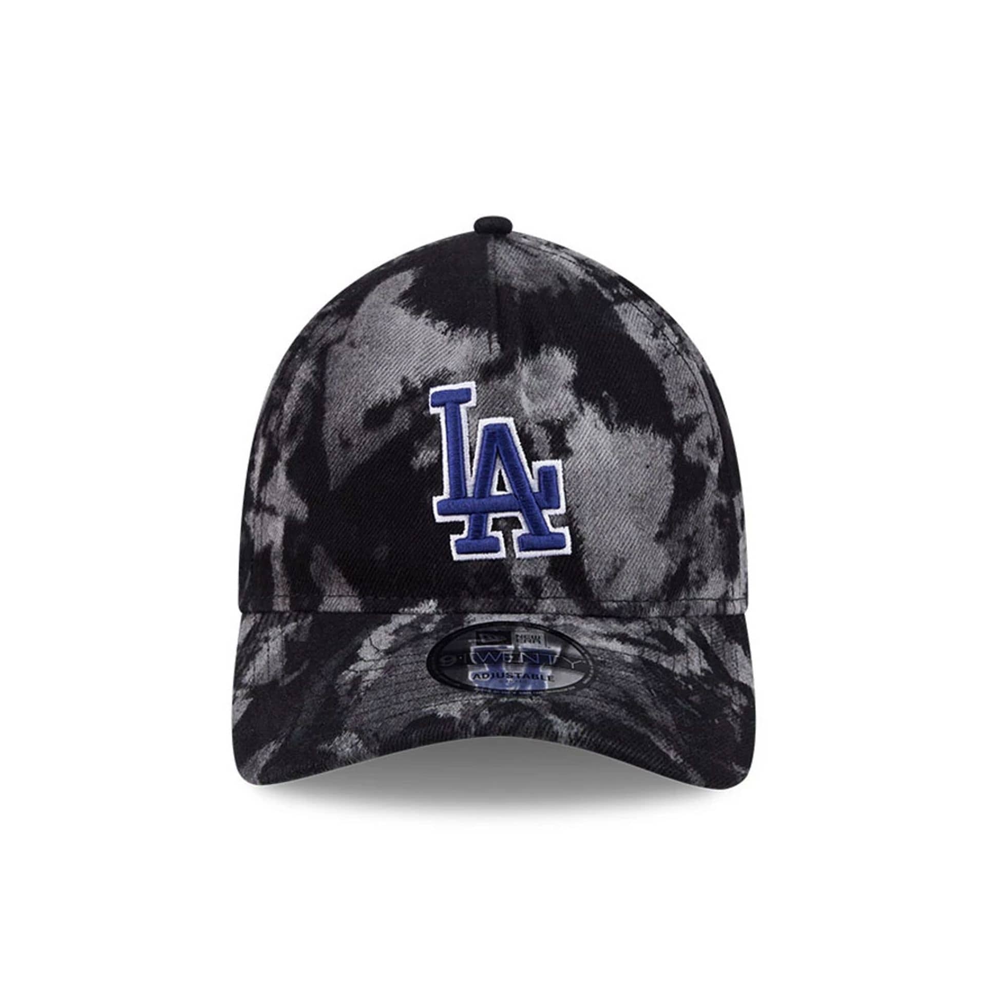 LA Dodgers MLB Bleached Denim Black 9TWENTY A-Frame Adjustable Cap - Image 2