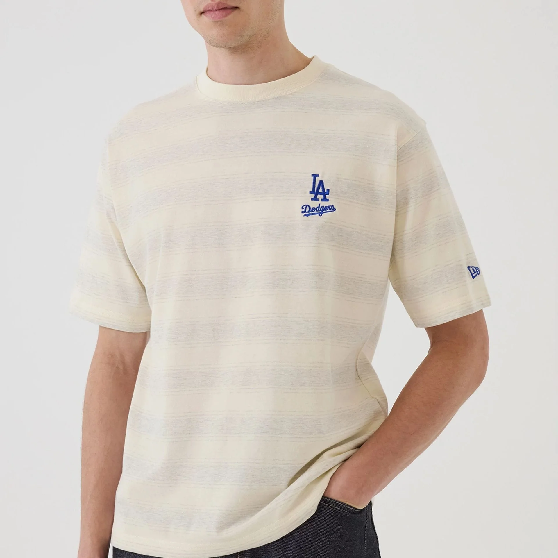 LA Dodgers MLB Border Cream Oversized T-Shirt - Image 3