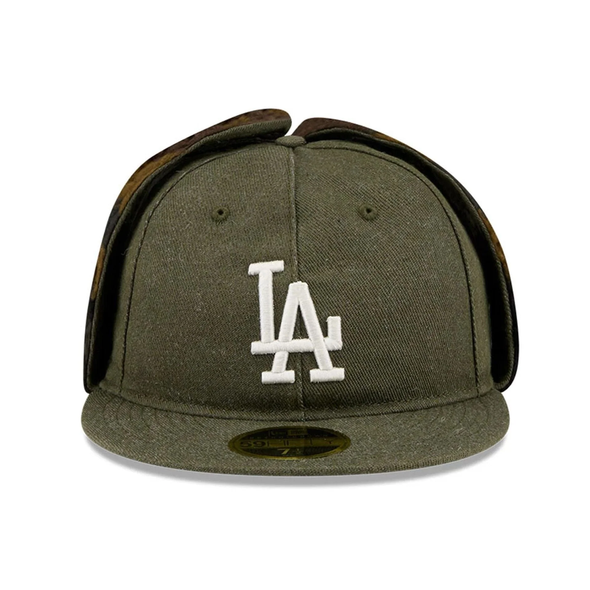 LA Dodgers MLB Camo Open Green Retro Crown 59FIFTY Fitted Cap - Image 3