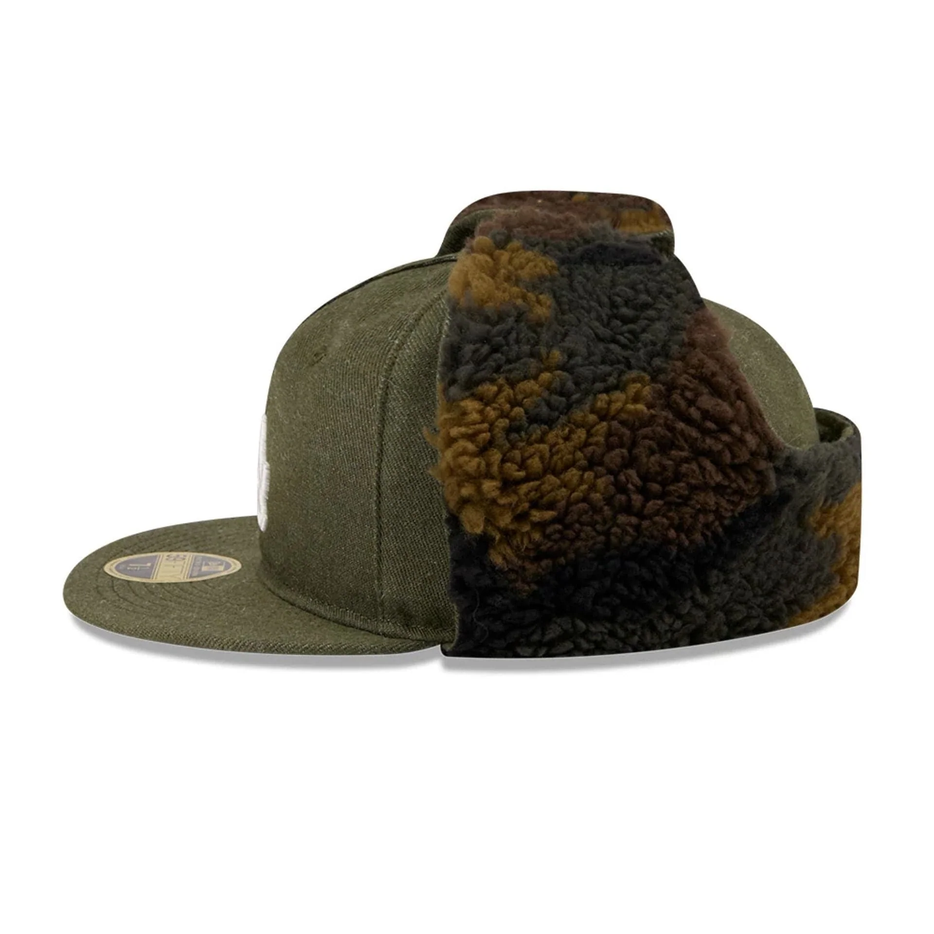 LA Dodgers MLB Camo Open Green Retro Crown 59FIFTY Fitted Cap - Image 6