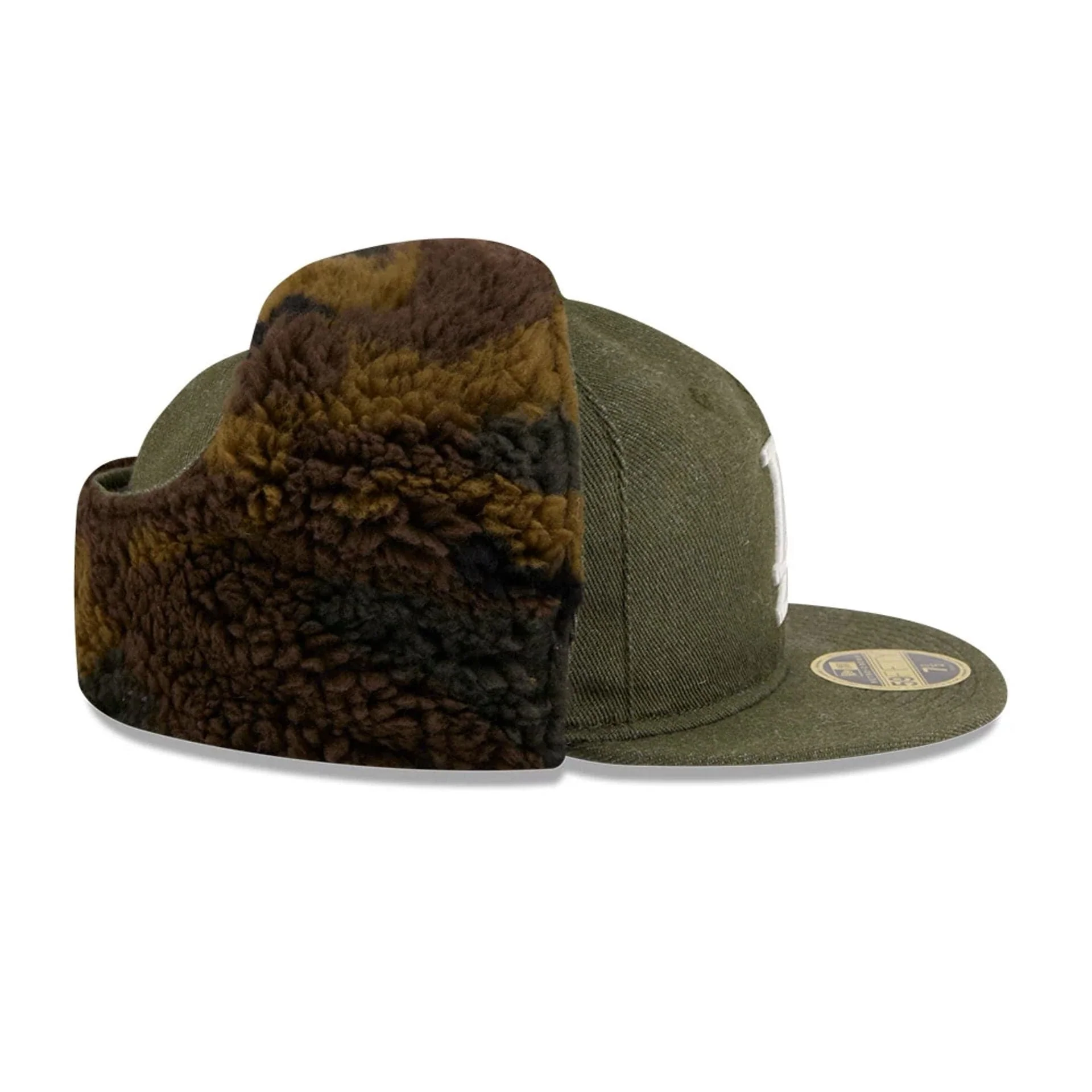LA Dodgers MLB Camo Open Green Retro Crown 59FIFTY Fitted Cap - Image 7