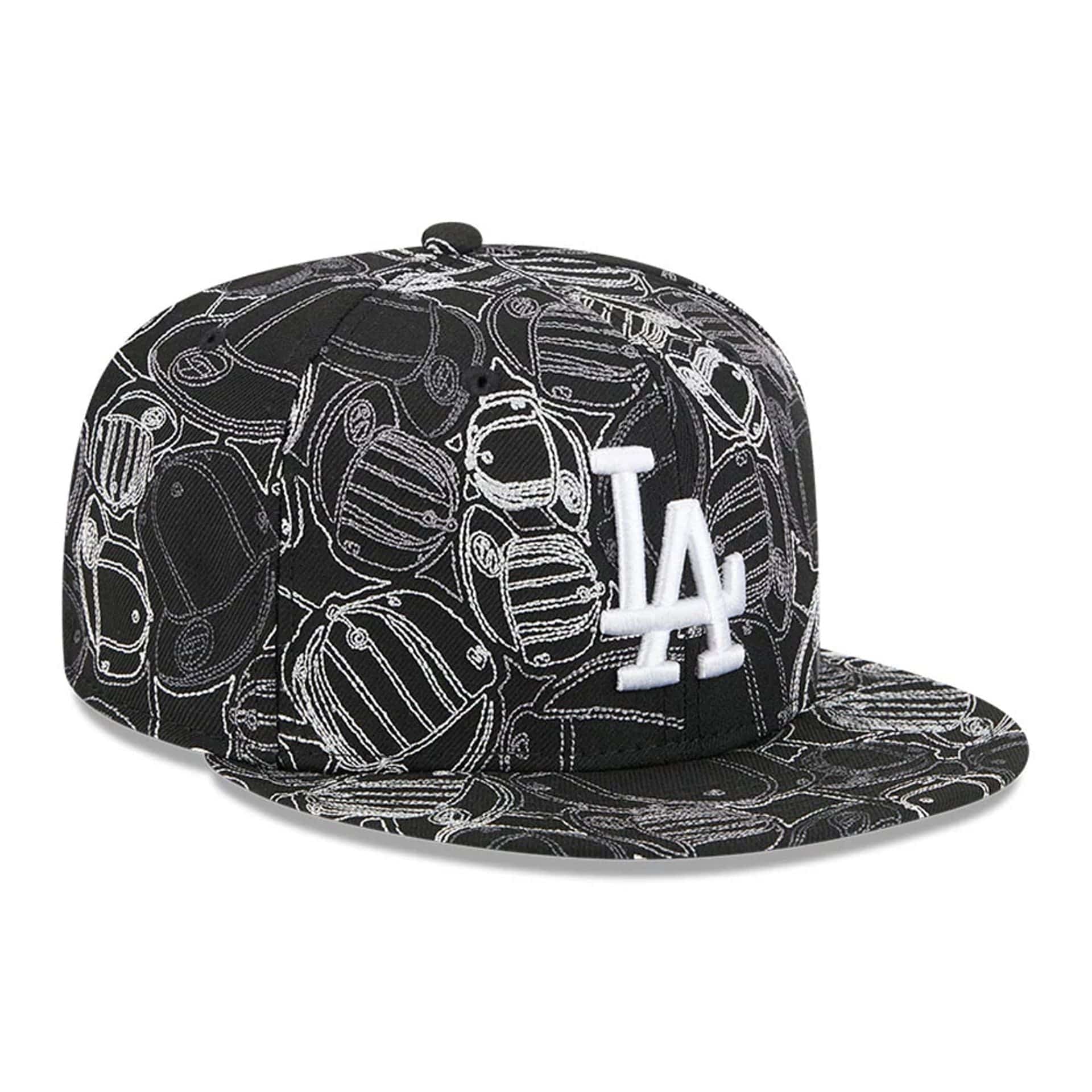 LA Dodgers MLB Cap Scramble Black 59FIFTY Fitted Cap - Image 4