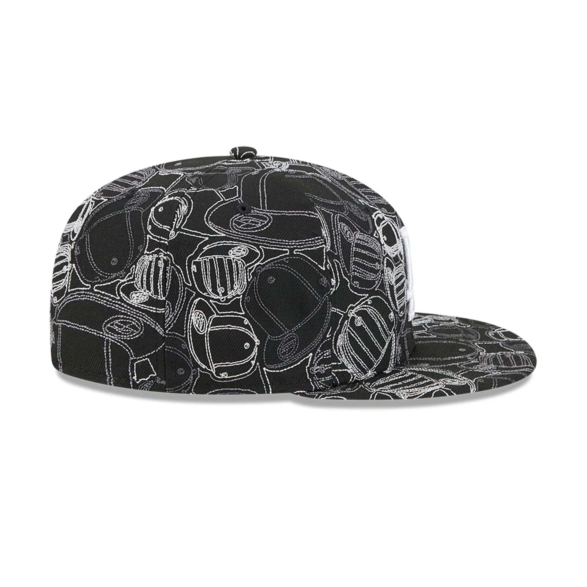 LA Dodgers MLB Cap Scramble Black 59FIFTY Fitted Cap - Image 7