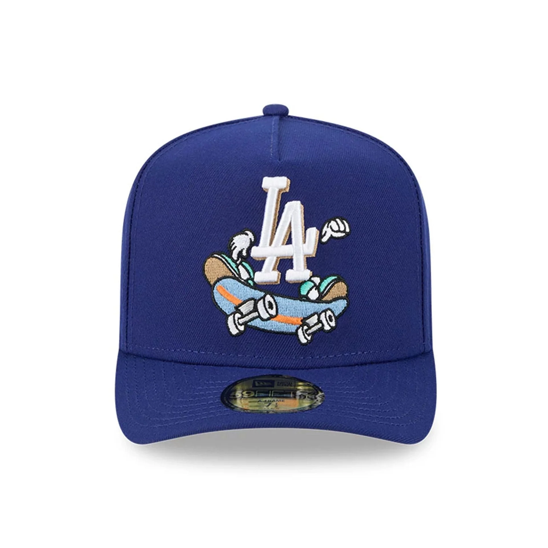 LA Dodgers MLB Cartoon Dark Blue 59FIFTY A-Frame Fitted Cap - Image 3
