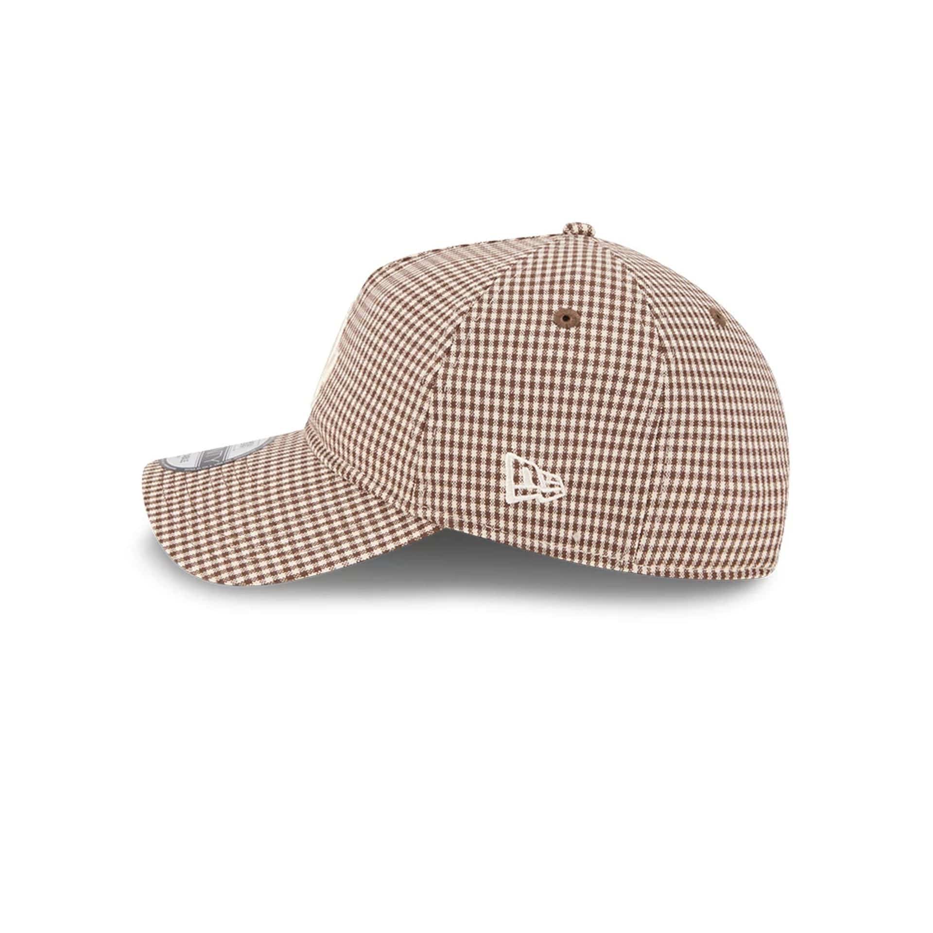 LA Dodgers MLB Check Open Brown 9TWENTY A-Frame Adjustable Cap - Image 5