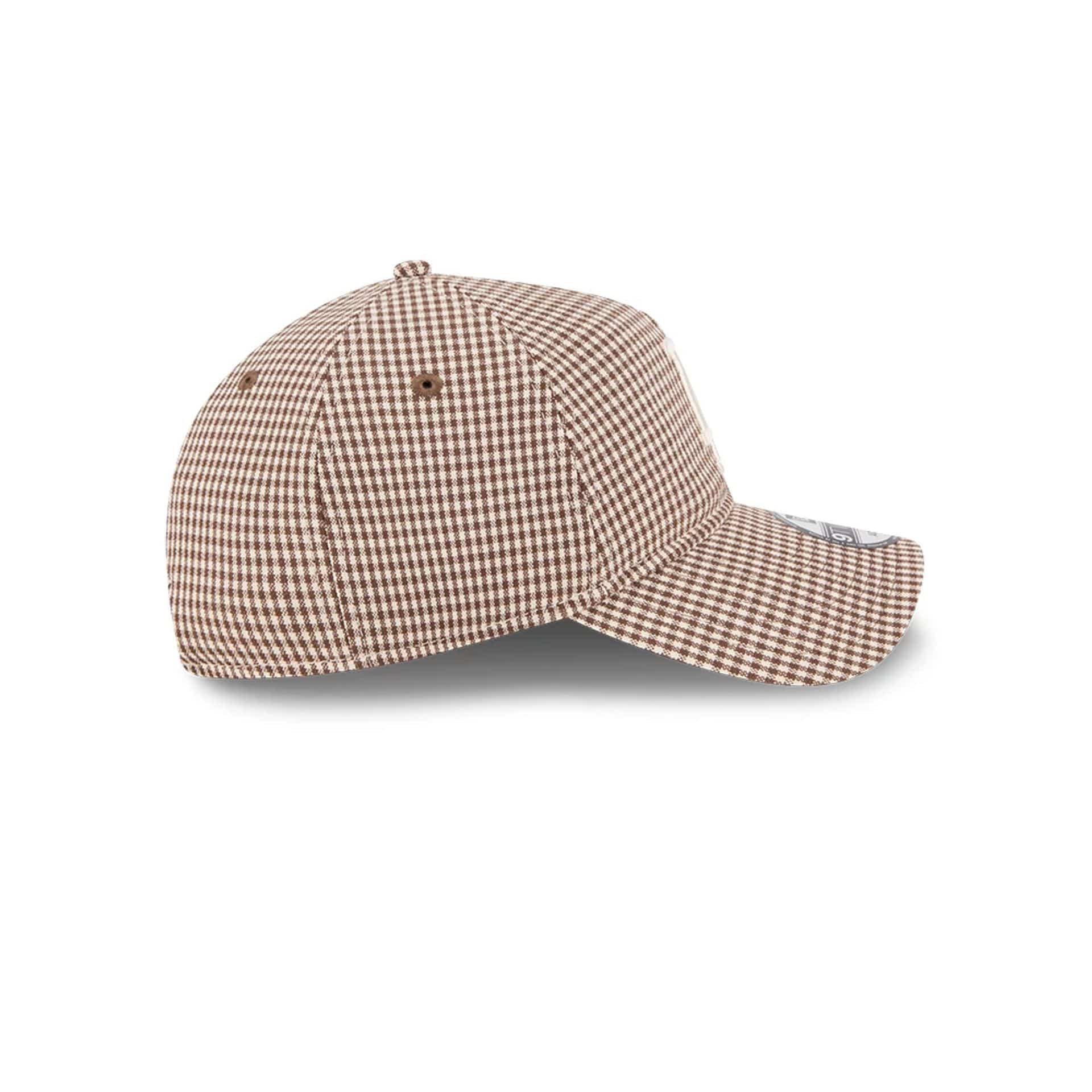 LA Dodgers MLB Check Open Brown 9TWENTY A-Frame Adjustable Cap - Image 6