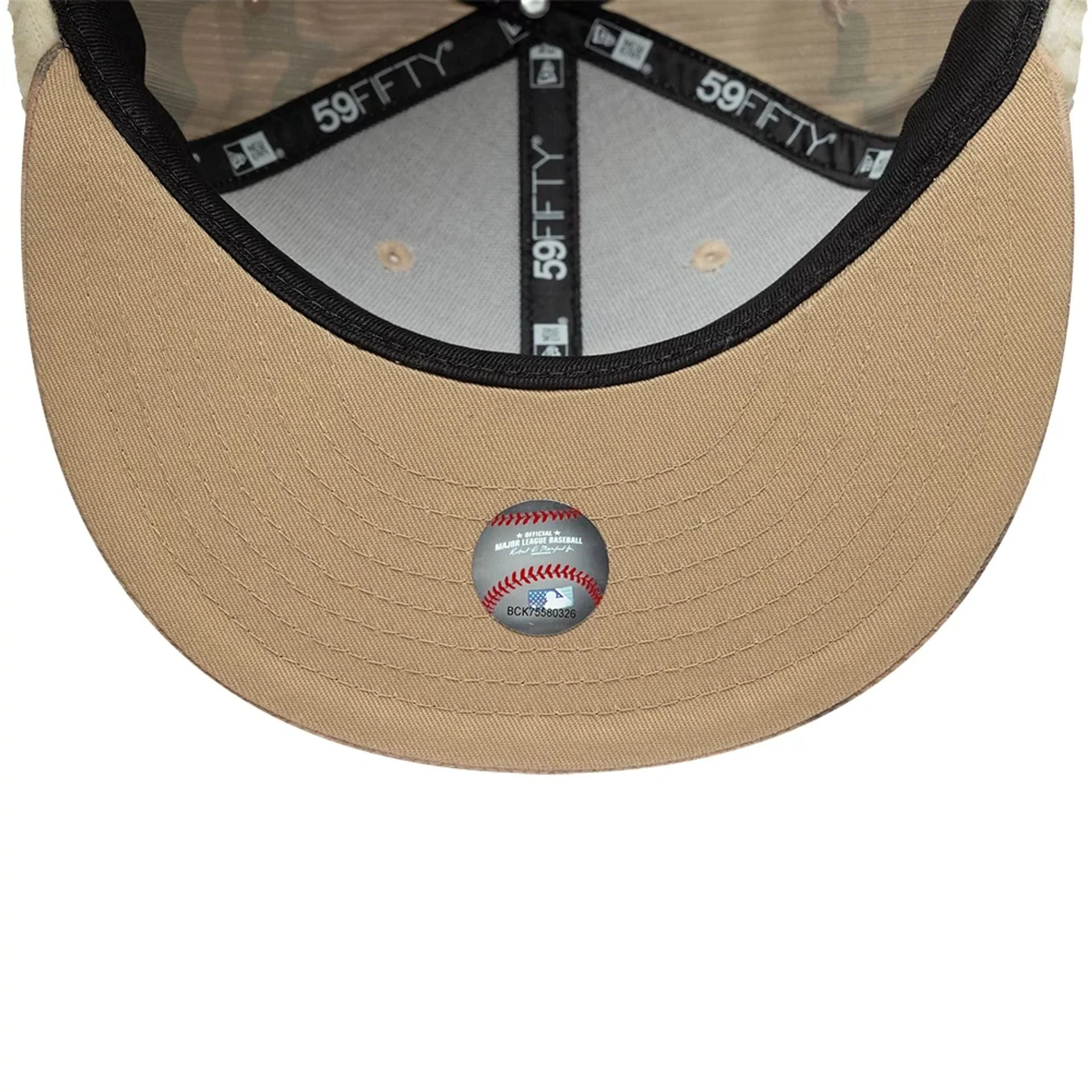 LA Dodgers MLB Cord Light Beige Downflap 59FIFTY Fitted Cap - Image 11