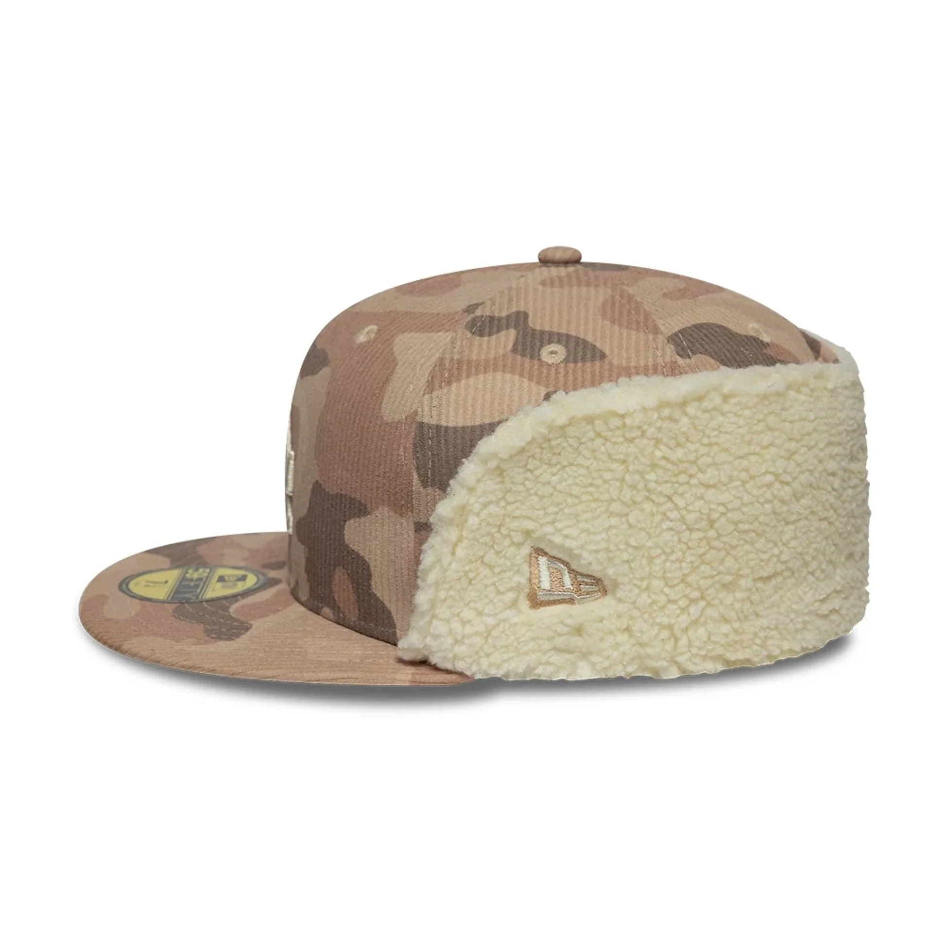 LA Dodgers MLB Cord Light Beige Downflap 59FIFTY Fitted Cap - Image 9
