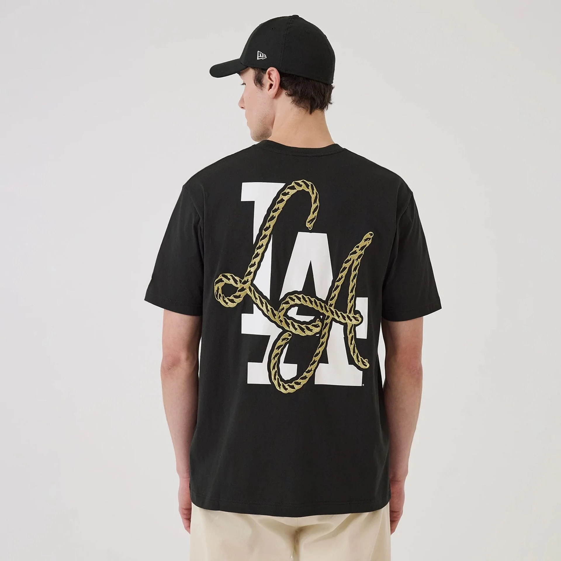 LA Dodgers MLB Cowboy Graphic Black T-Shirt - Image 2