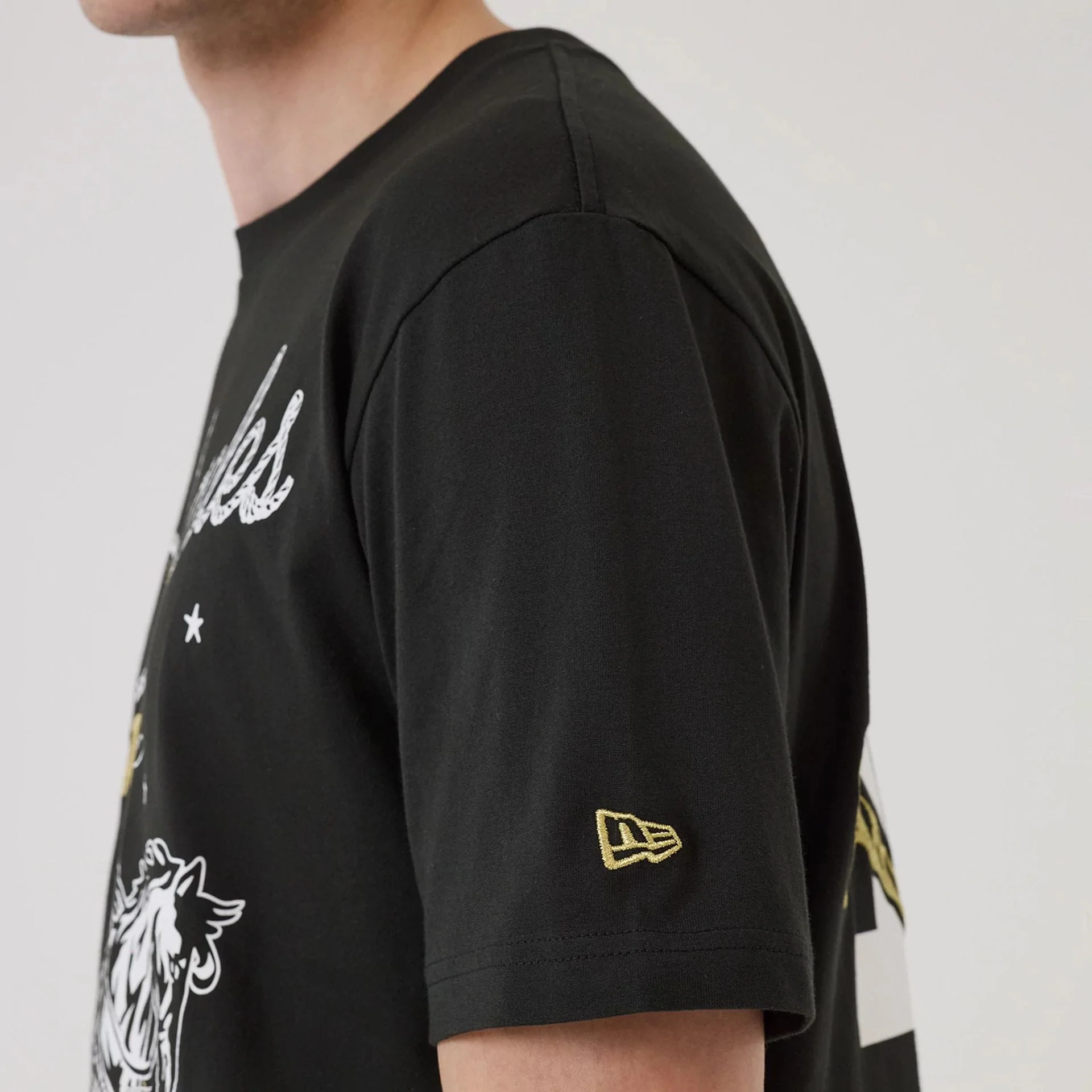 LA Dodgers MLB Cowboy Graphic Black T-Shirt - Image 6