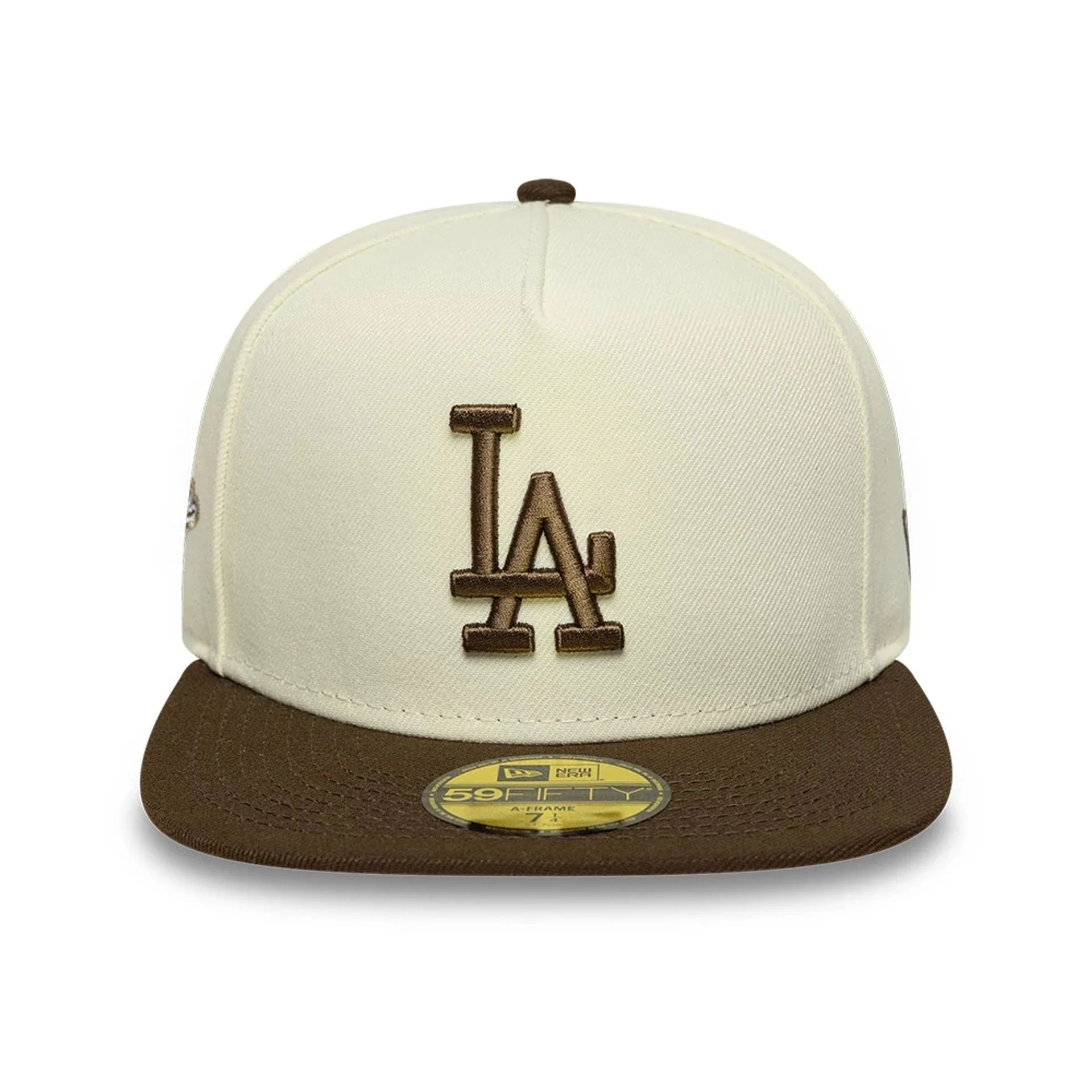 LA Dodgers MLB Cream 59FIFTY A-Frame Fitted Cap - Image 3