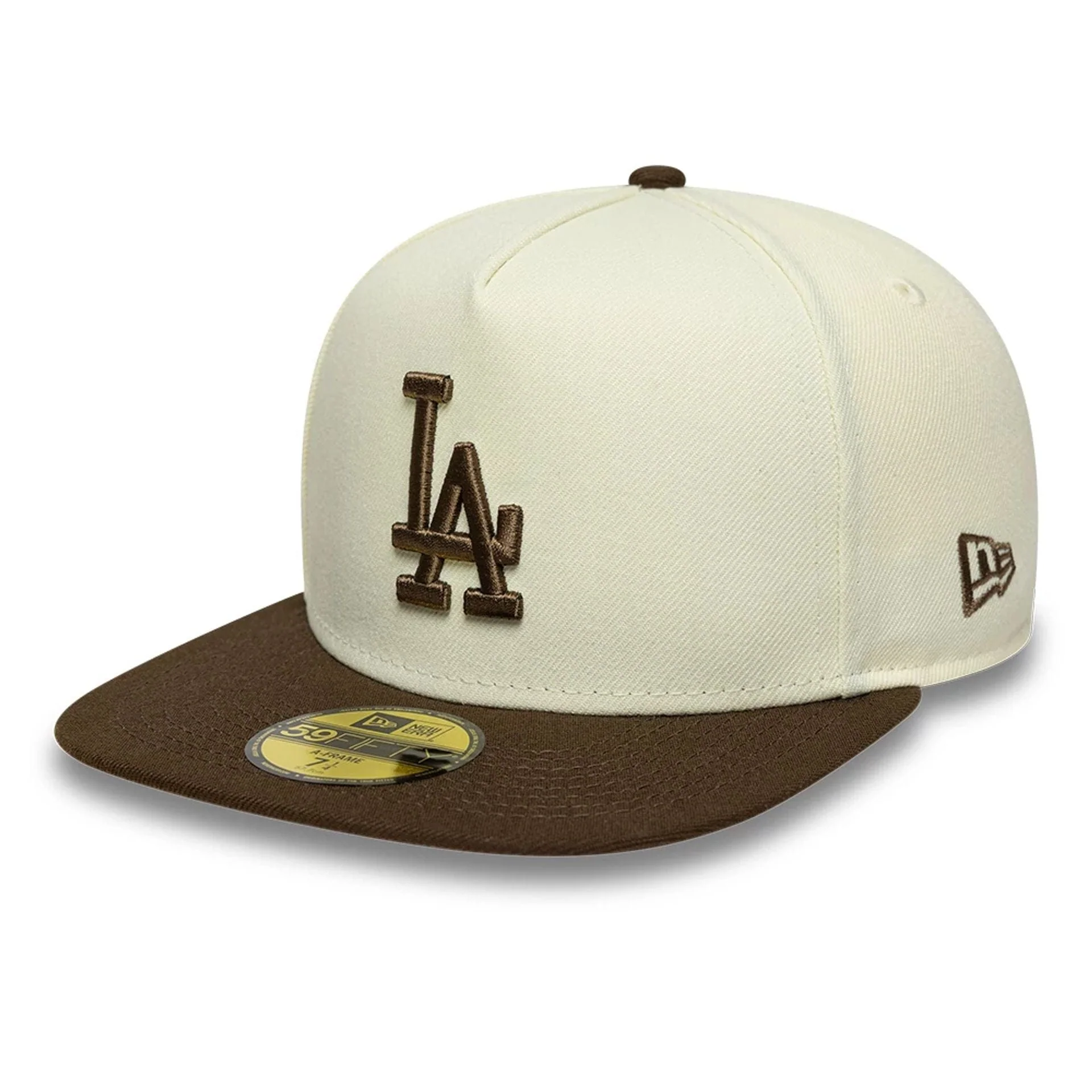 LA Dodgers MLB Cream 59FIFTY A-Frame Fitted Cap - Image 4