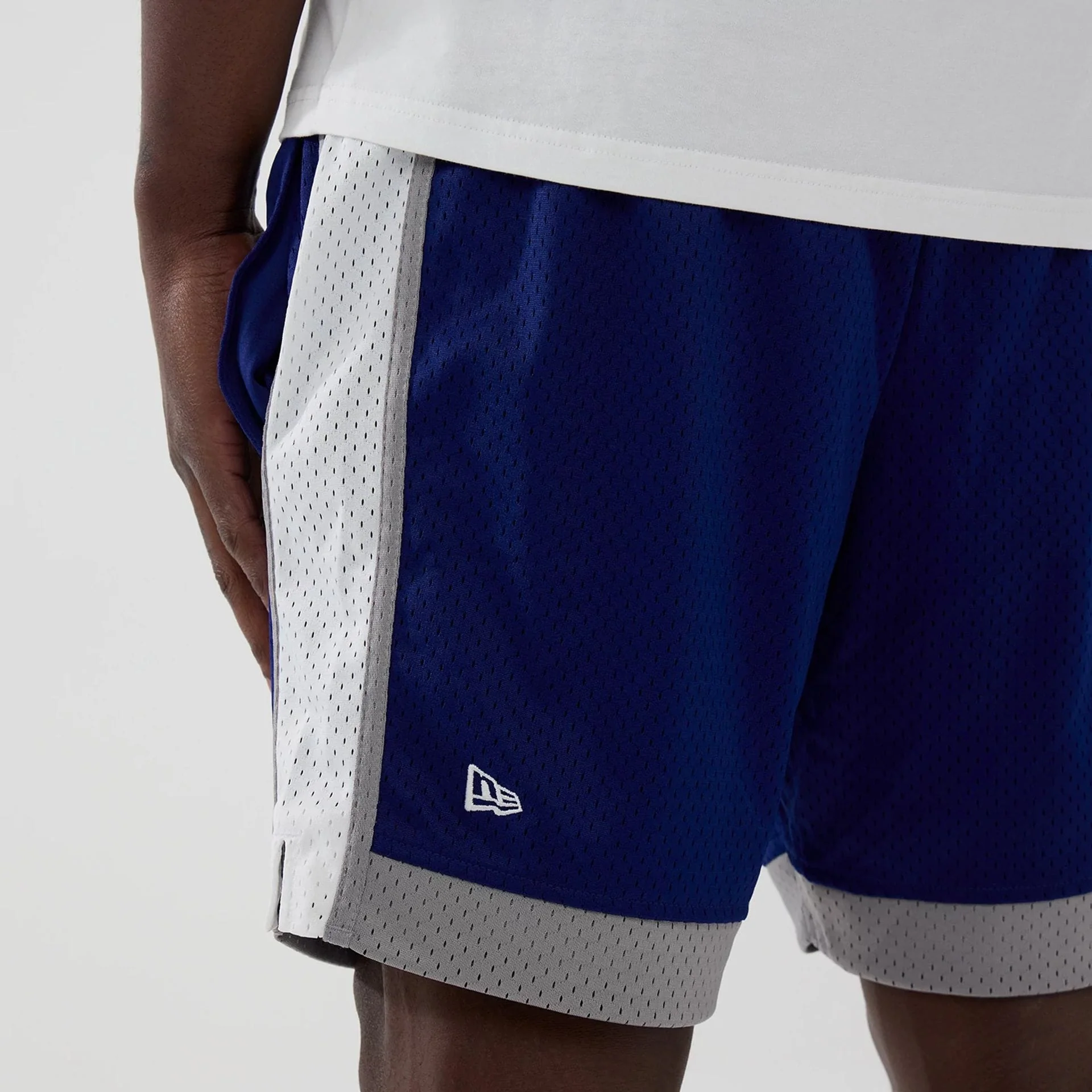 LA Dodgers MLB Dark Blue Mesh Shorts - Image 3