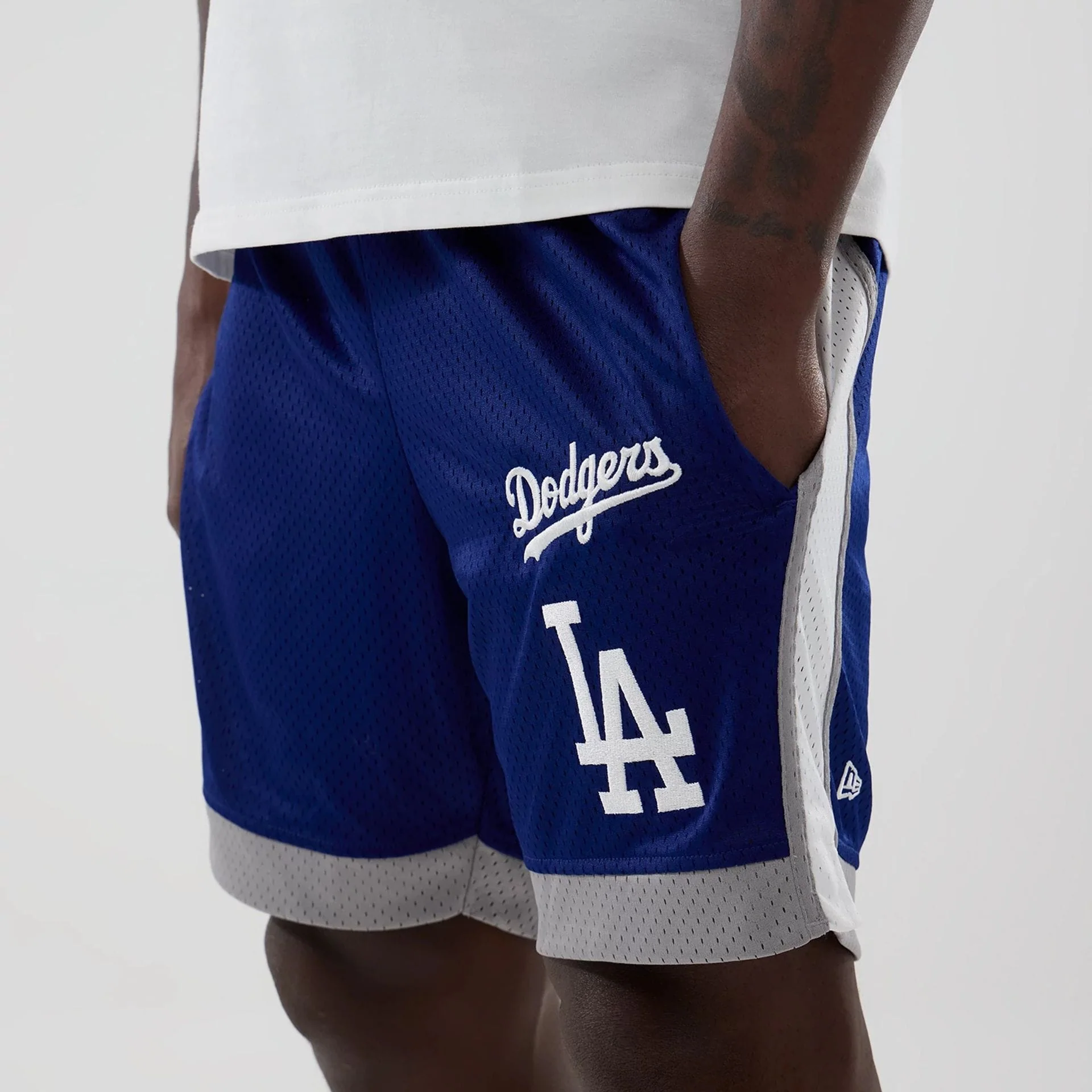 LA Dodgers MLB Dark Blue Mesh Shorts - Image 5