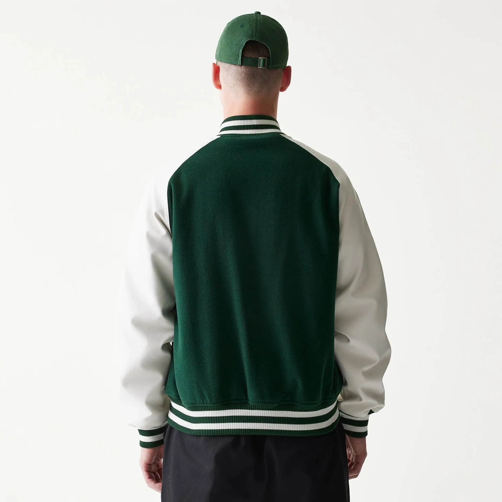 LA Dodgers MLB Dark Green Varsity Jacket - Image 2
