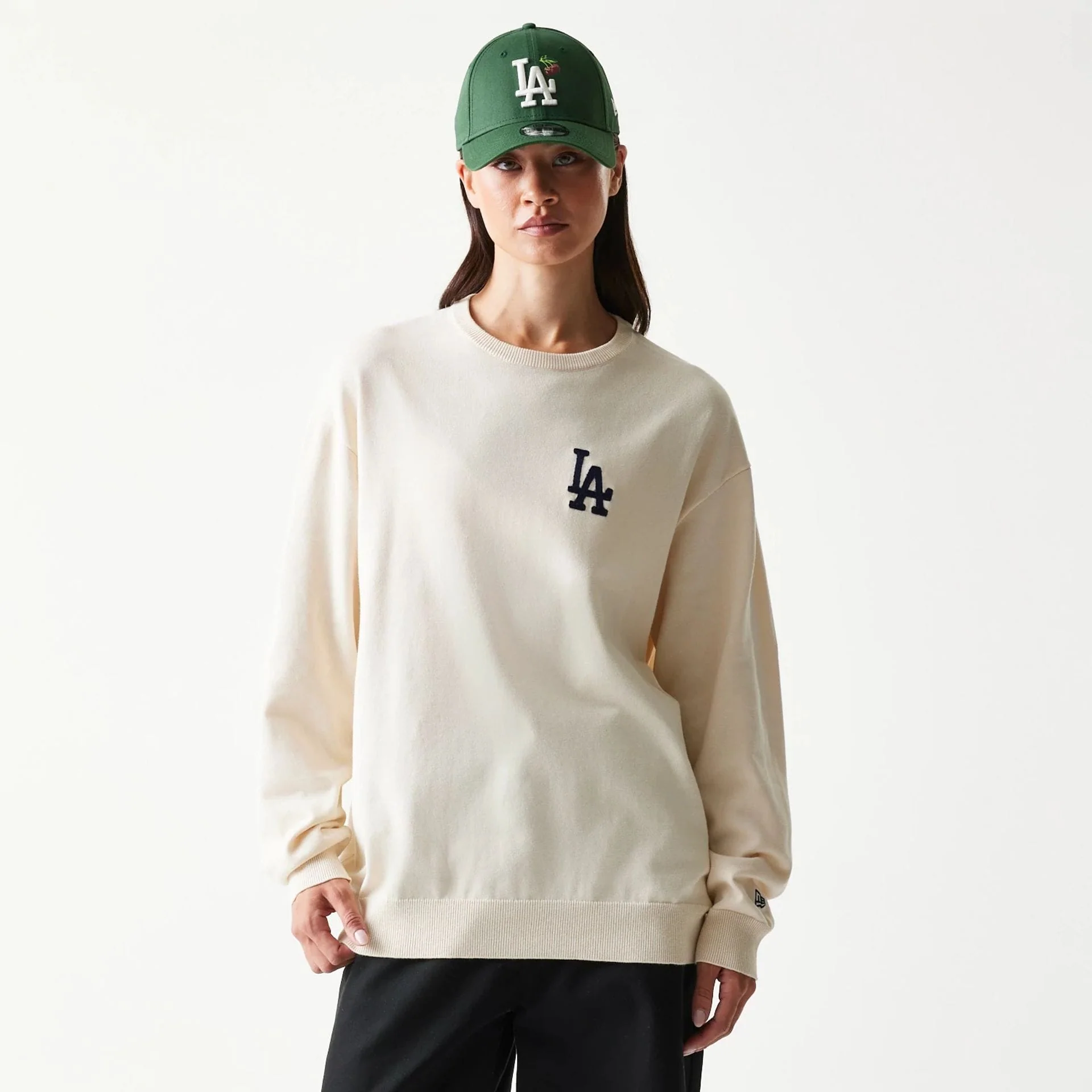 LA Dodgers MLB Essential Open White Knitted Sweater - Image 4