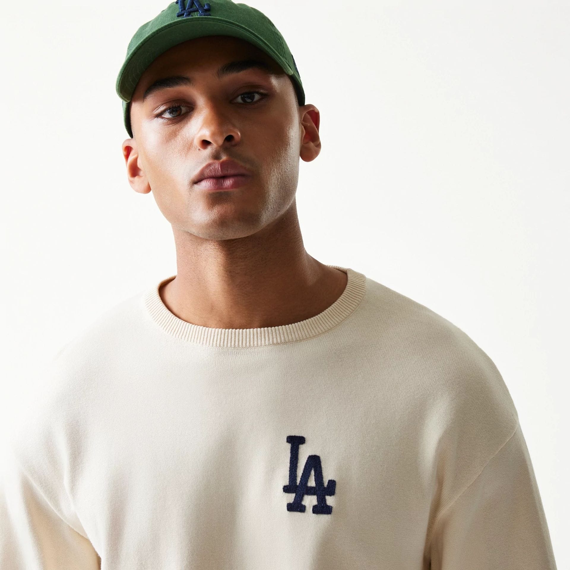 LA Dodgers MLB Essential Open White Knitted Sweater - Image 6