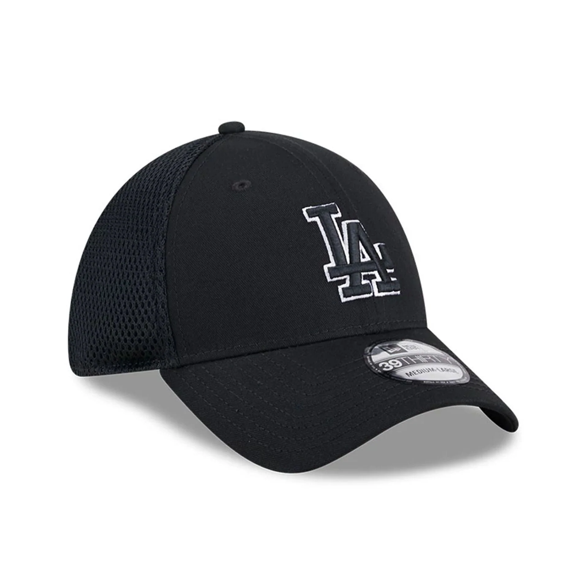 LA Dodgers MLB Evergreen Neo Black 39THIRTY Stretch Fit Cap - Image 4
