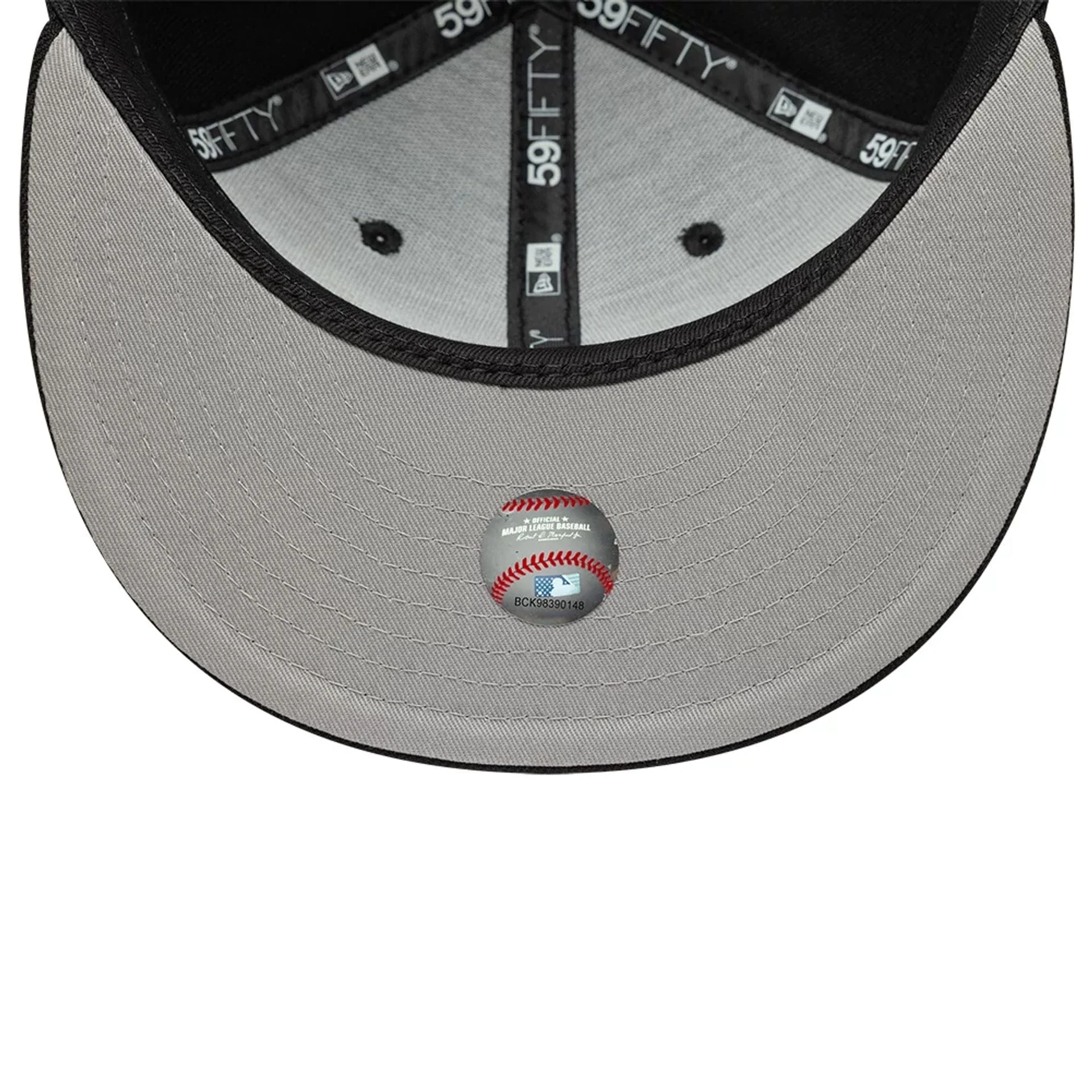 LA Dodgers MLB Faux Pearl Black 59FIFTY Fitted Cap - Image 2