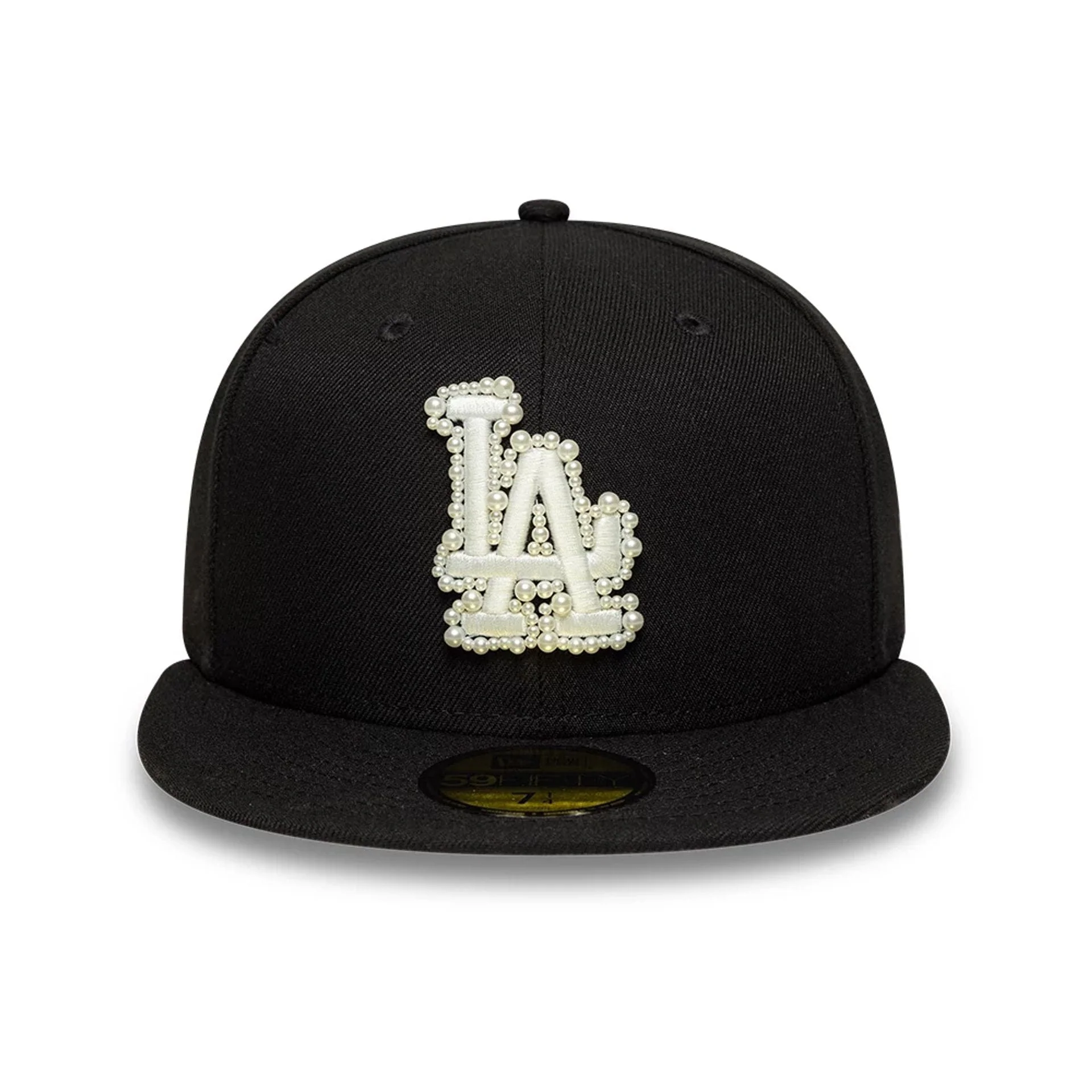 LA Dodgers MLB Faux Pearl Black 59FIFTY Fitted Cap - Image 3