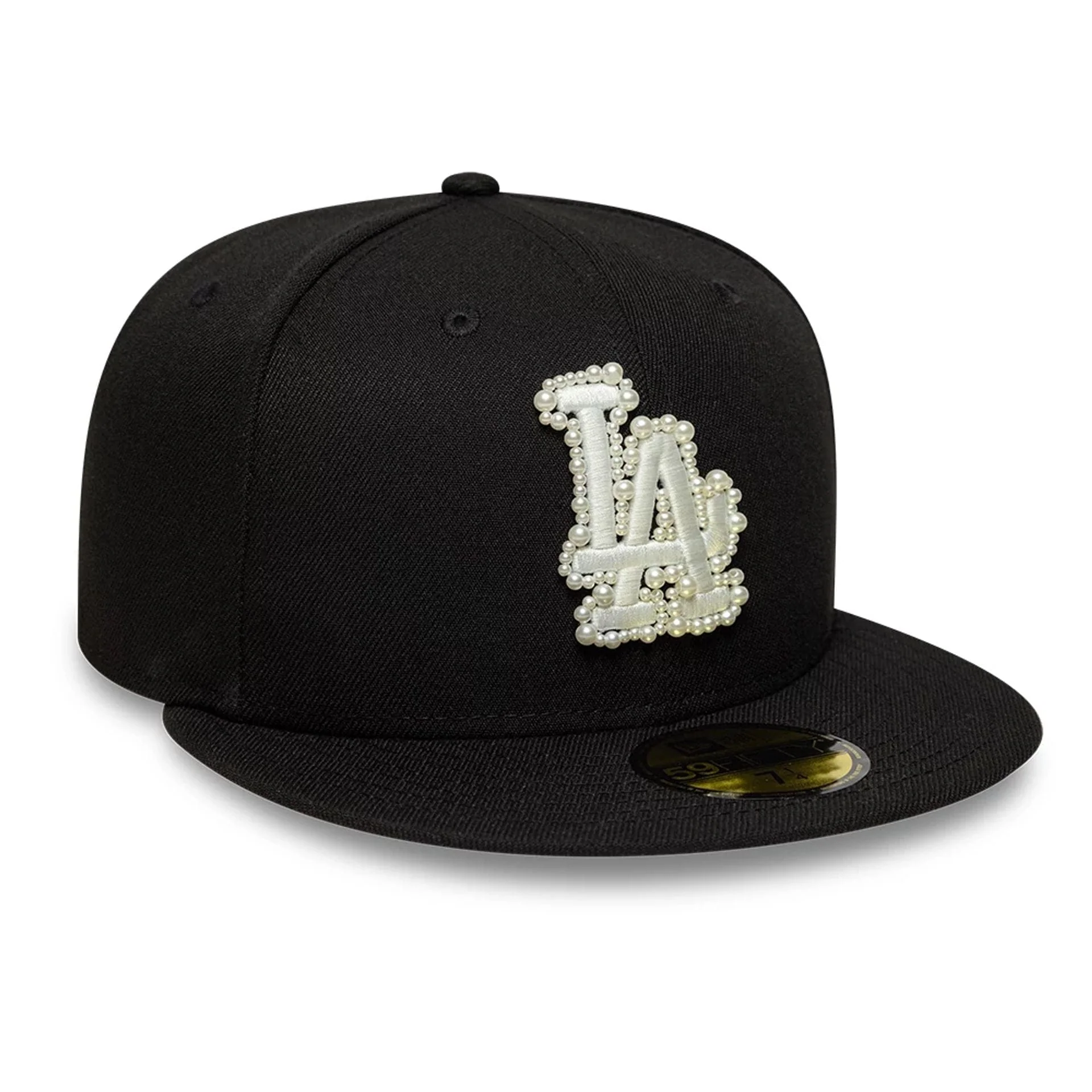 LA Dodgers MLB Faux Pearl Black 59FIFTY Fitted Cap - Image 4