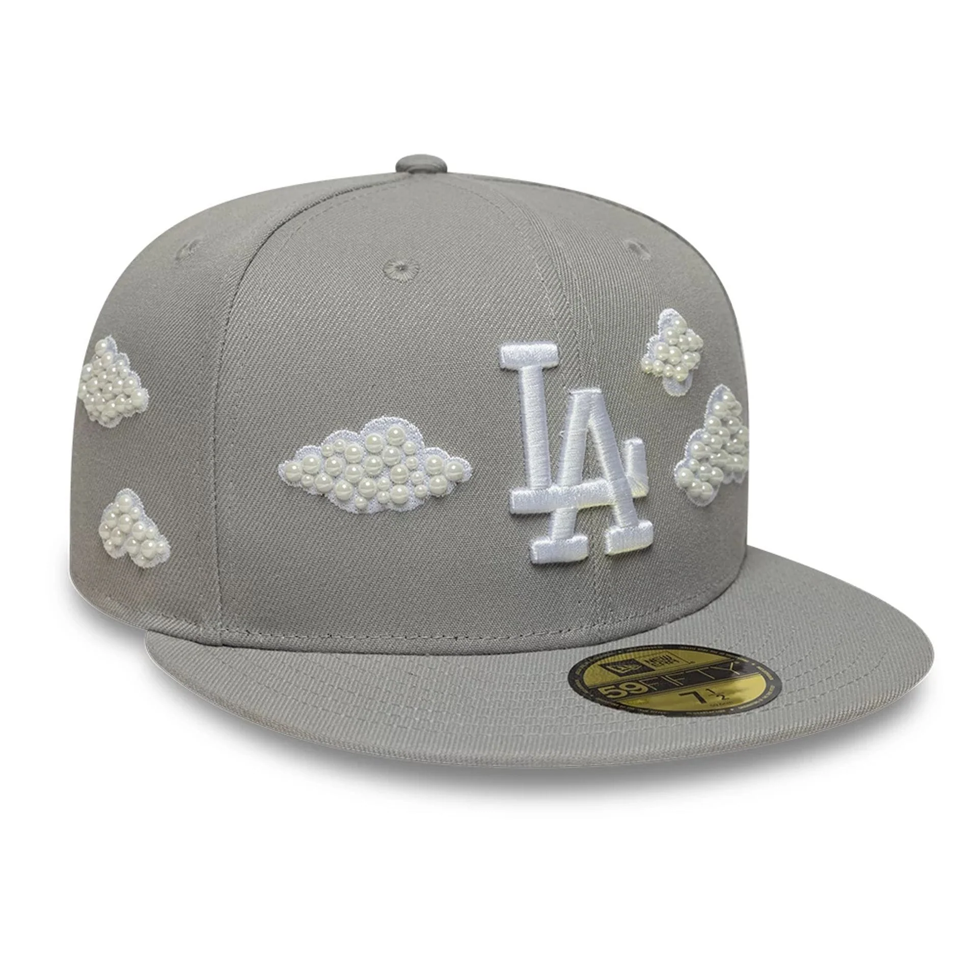 LA Dodgers MLB Faux Pearl Cloud Grey 59FIFTY Fitted Cap - Image 4