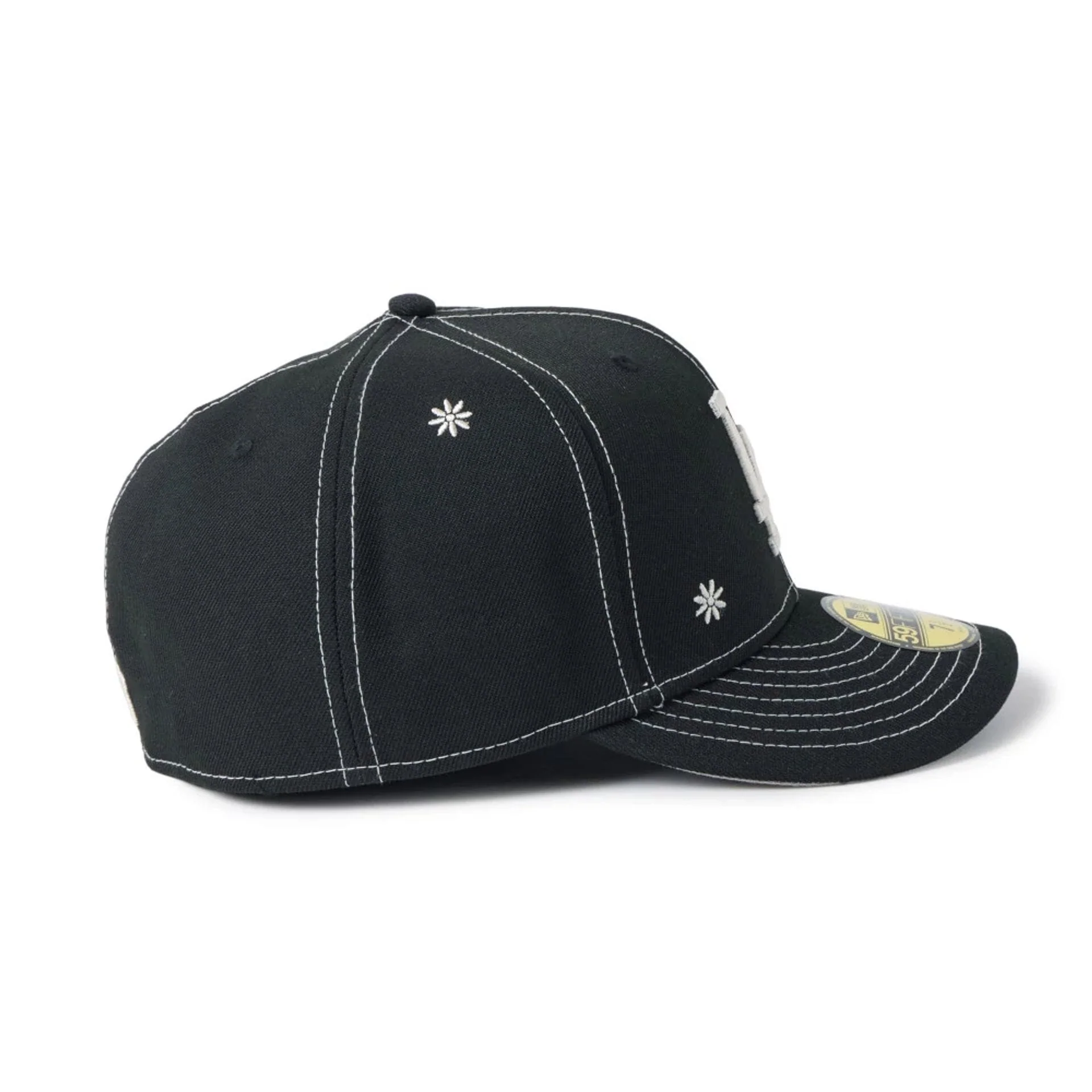 LA Dodgers MLB Floral Black 59FIFTY Fitted Cap - Image 8