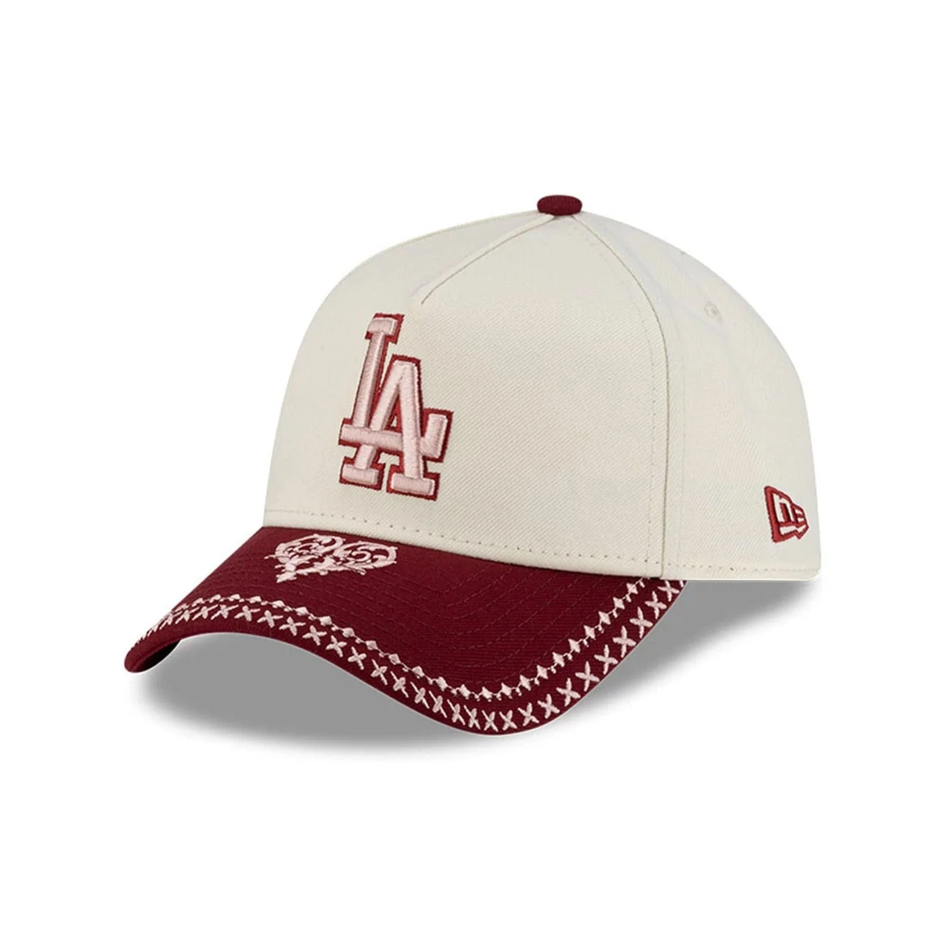 LA Dodgers MLB Flourishes White 9FORTY A-Frame Cap - Image 3