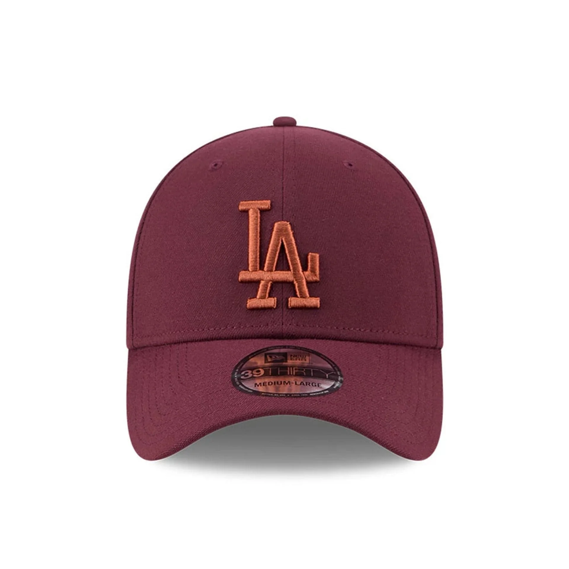 LA Dodgers MLB Frosted Rust Dark Red 39THIRTY Stretch Fit Cap - Image 3