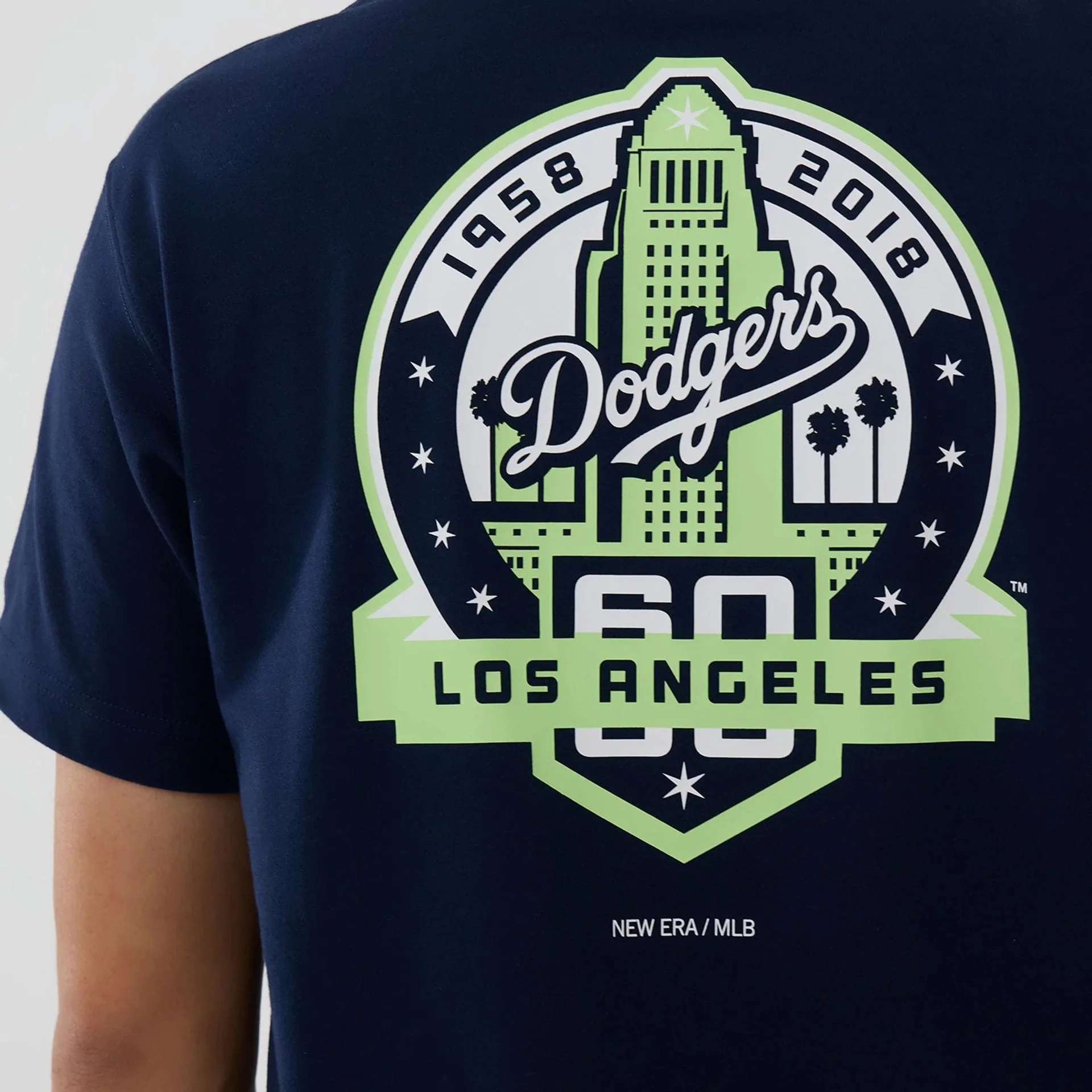 LA Dodgers MLB Garden Blue T-Shirt - Image 4