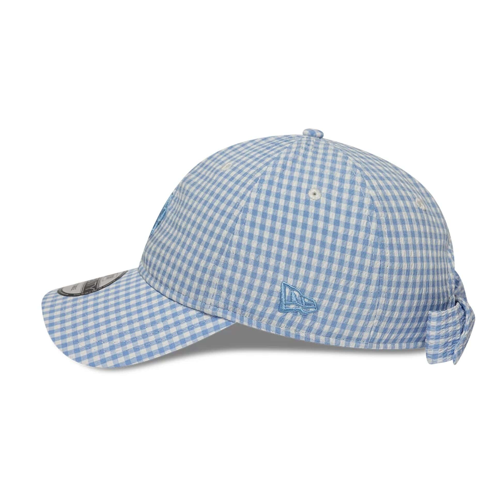 LA Dodgers MLB Gingham Bowback Pastel Blue 9TWENTY Adjustable Cap - Image 5