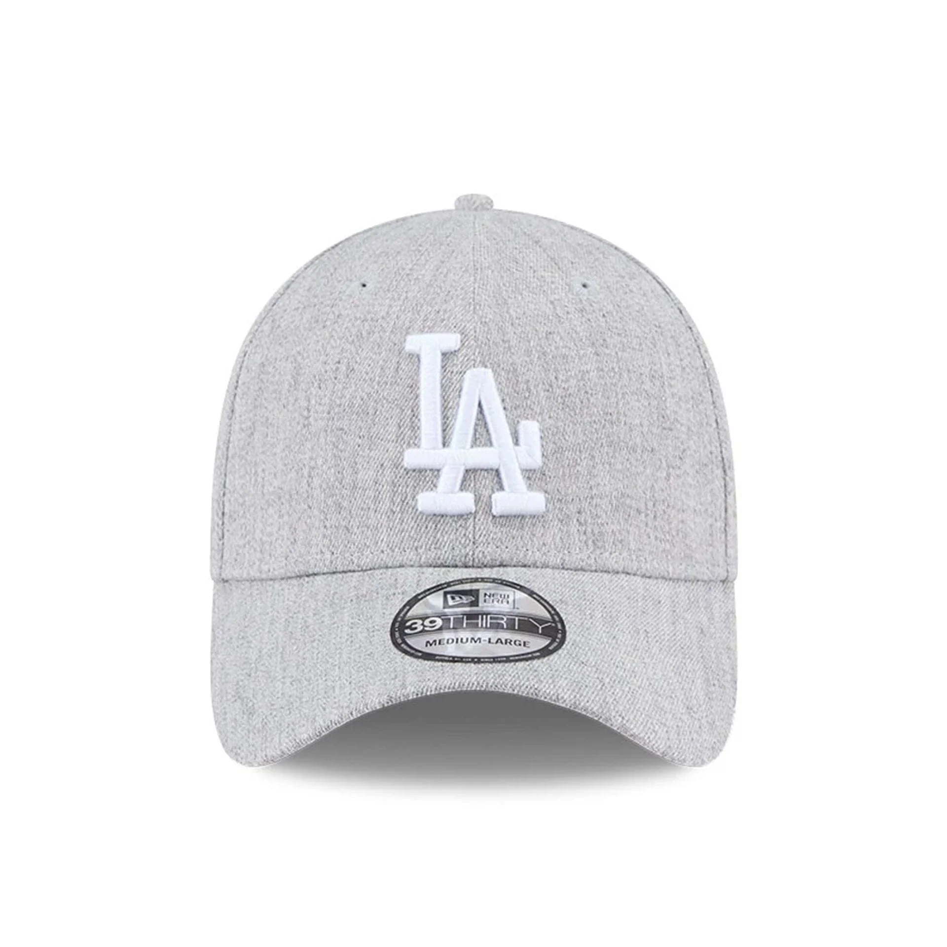 LA Dodgers MLB Heather Grey 39THIRTY Stretch Fit Cap - Image 2