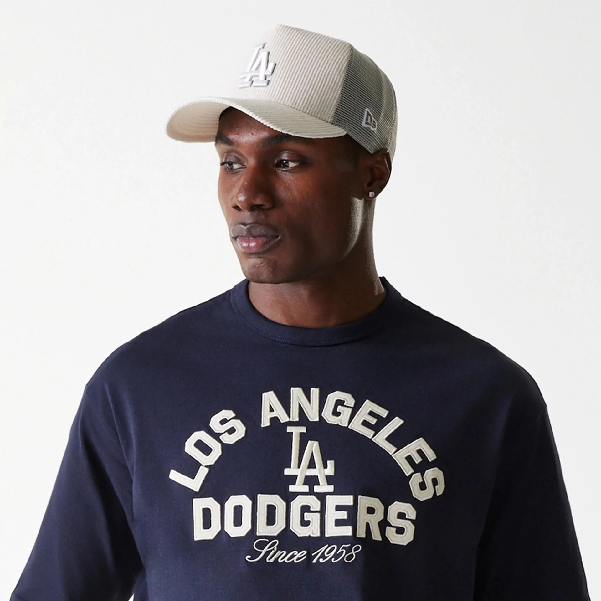 LA Dodgers MLB Heritage Navy Oversized T-Shirt - Image 6
