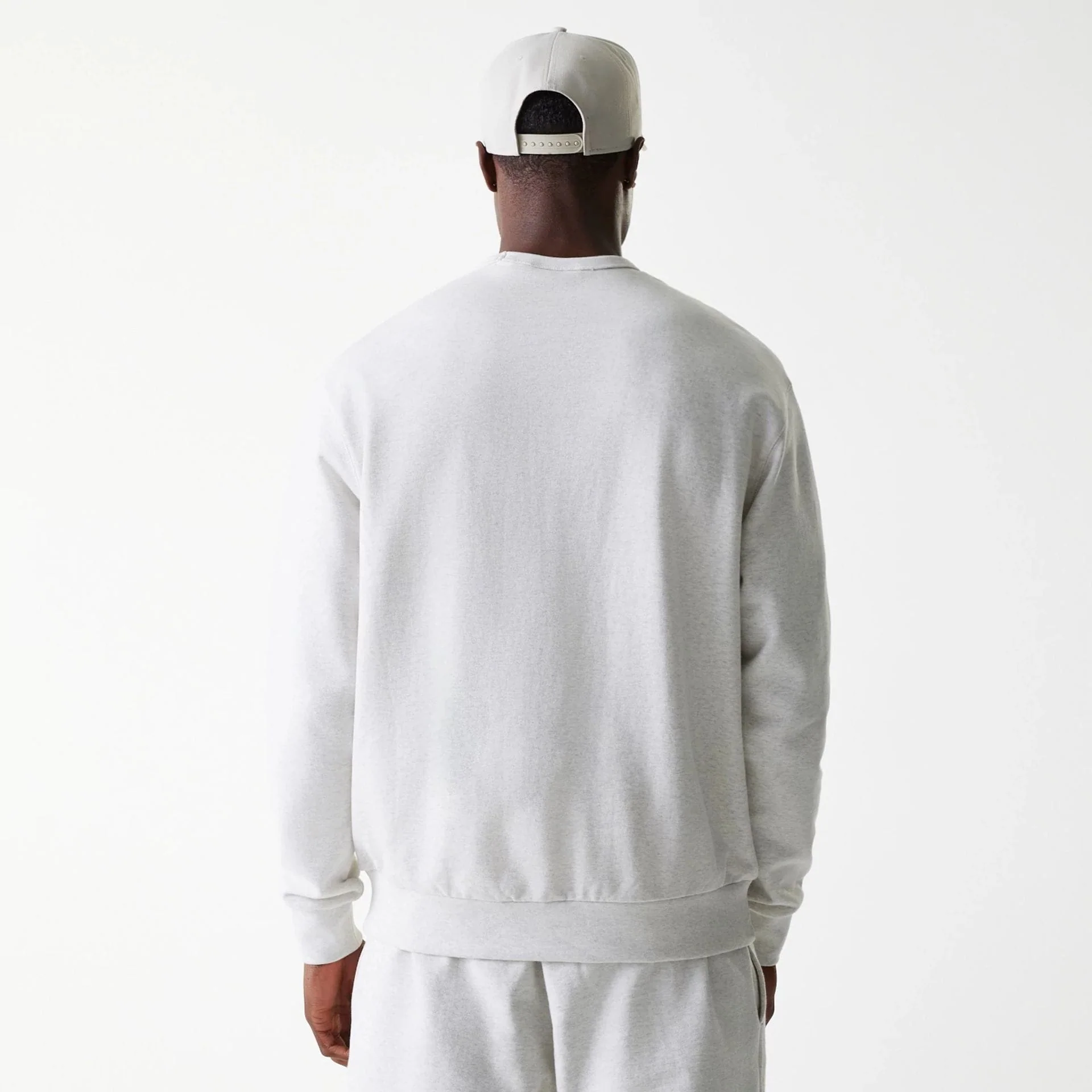 LA Dodgers MLB Heritage Pastel Grey Oversized Crew Neck Sweater - Image 2