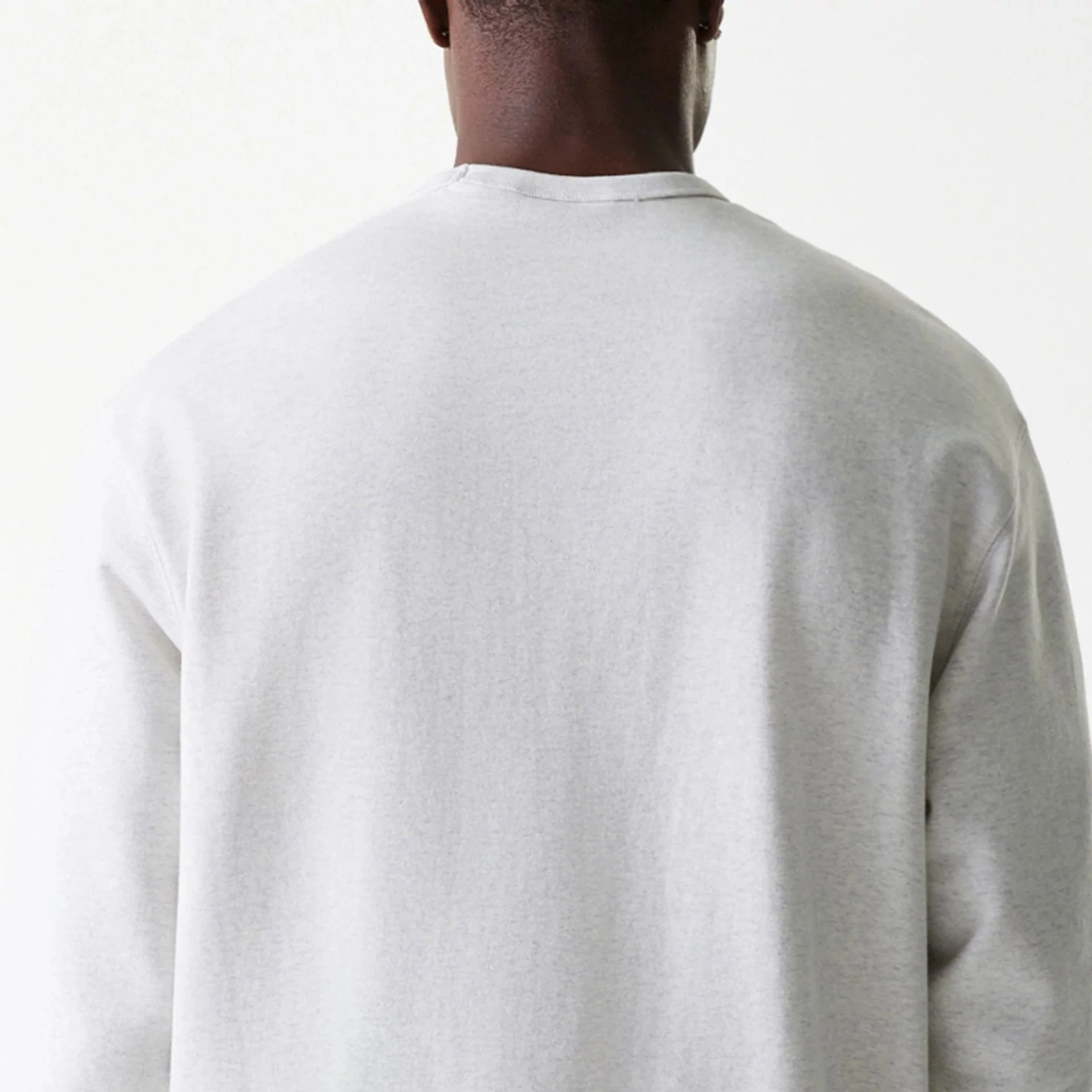 LA Dodgers MLB Heritage Pastel Grey Oversized Crew Neck Sweater - Image 7