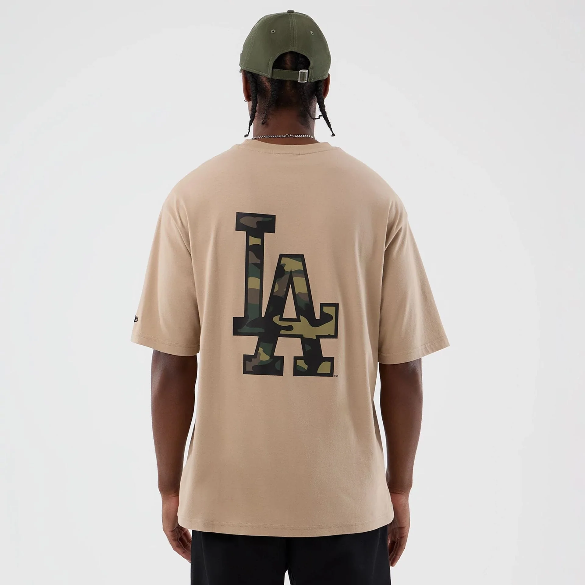 LA Dodgers MLB Infill Light Beige Oversized T-Shirt - Image 2