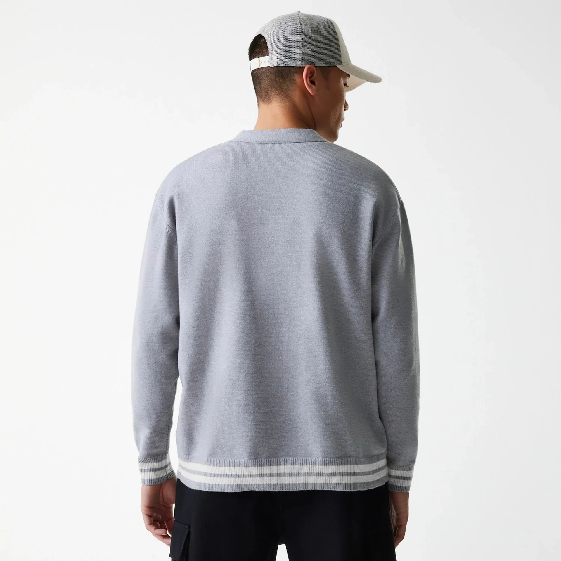 LA Dodgers MLB Knit Grey Cardigan - Image 2