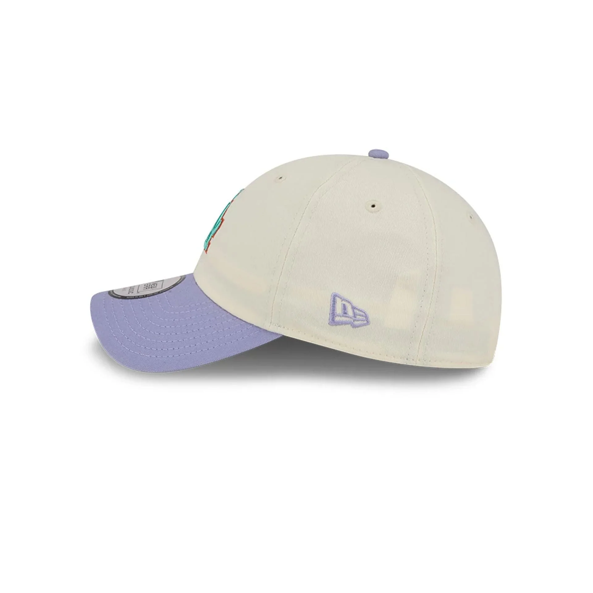 LA Dodgers MLB Lavender Flowers White Casual Classic Adjustable Cap - Image 6