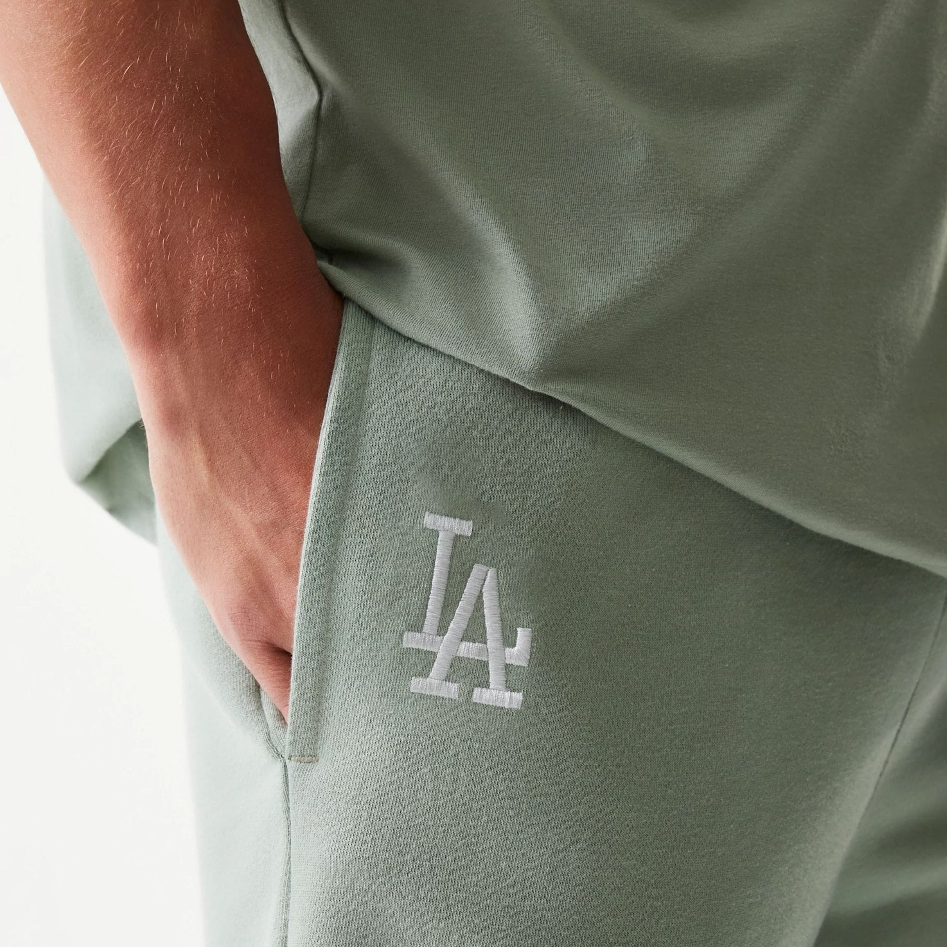 LA Dodgers MLB League Essential Midi Pastel Green Shorts - Image 4