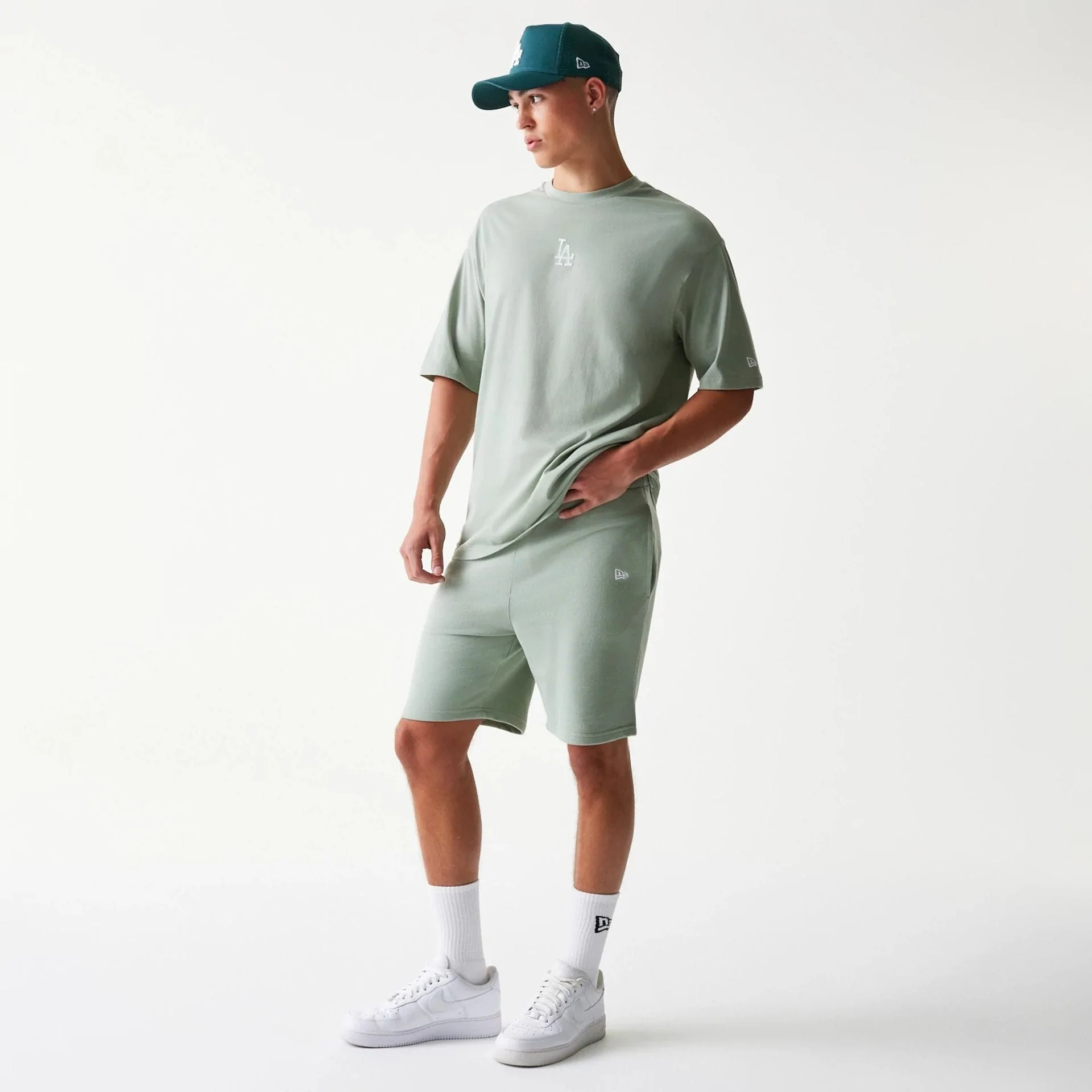 LA Dodgers MLB League Essential Midi Pastel Green Shorts - Image 8