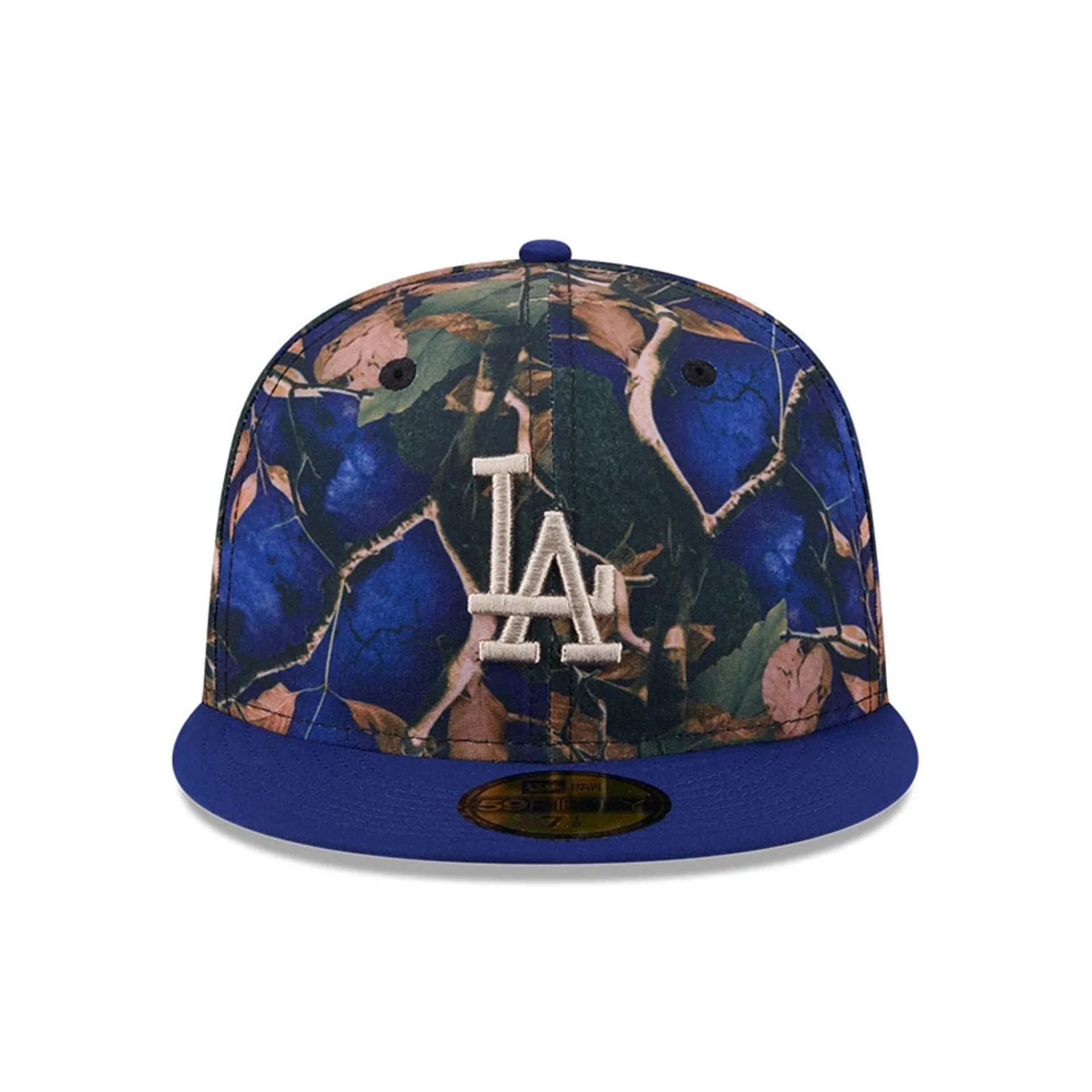 LA Dodgers MLB Leaves Dark Blue 59FIFTY Fitted Cap - Image 3
