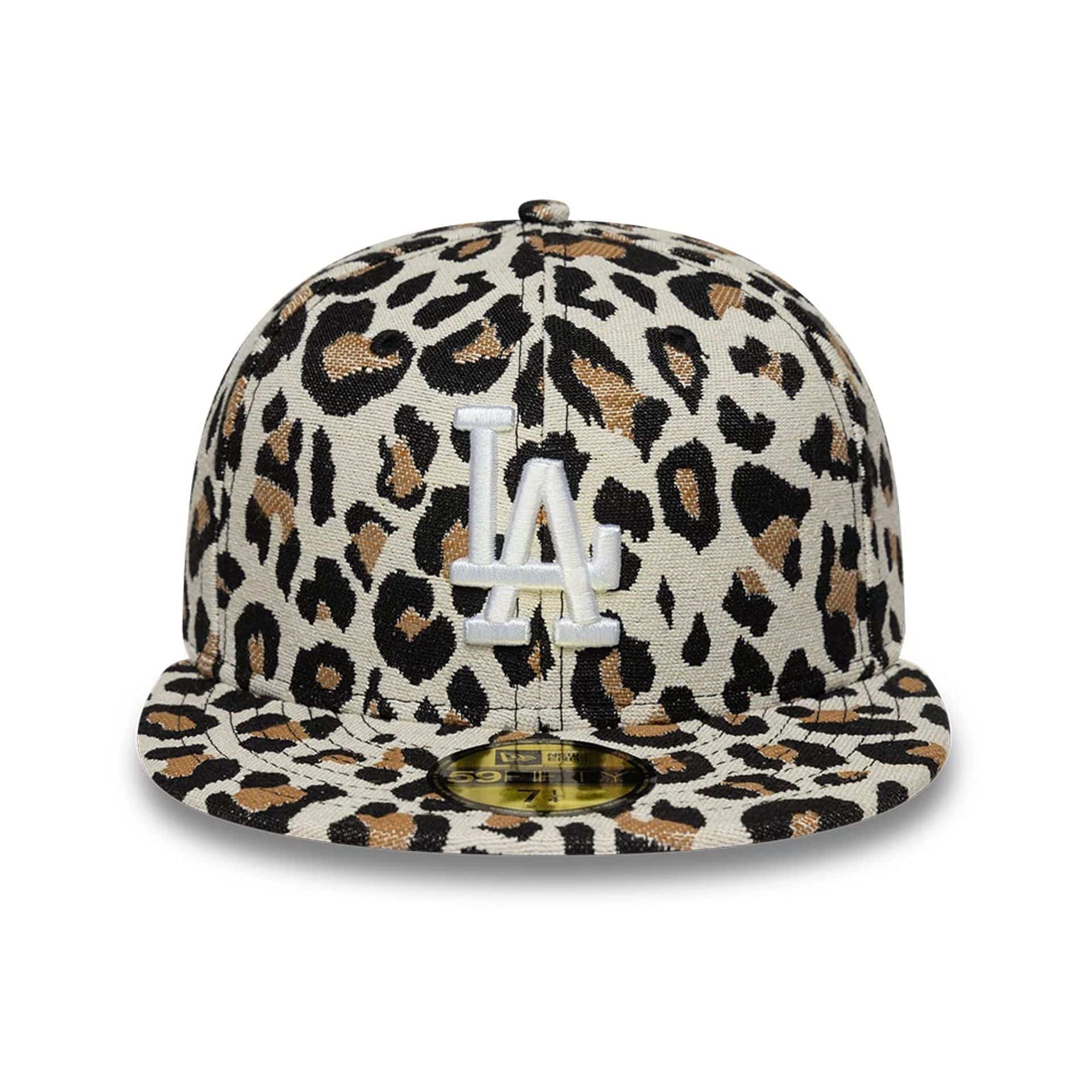 LA Dodgers MLB Leopard Black 59FIFTY Fitted Cap - Image 3