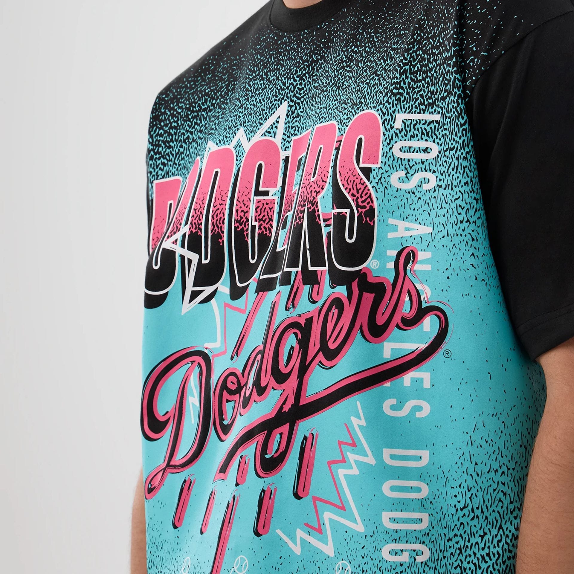 LA Dodgers MLB Life Graphic Black T-Shirt - Image 3