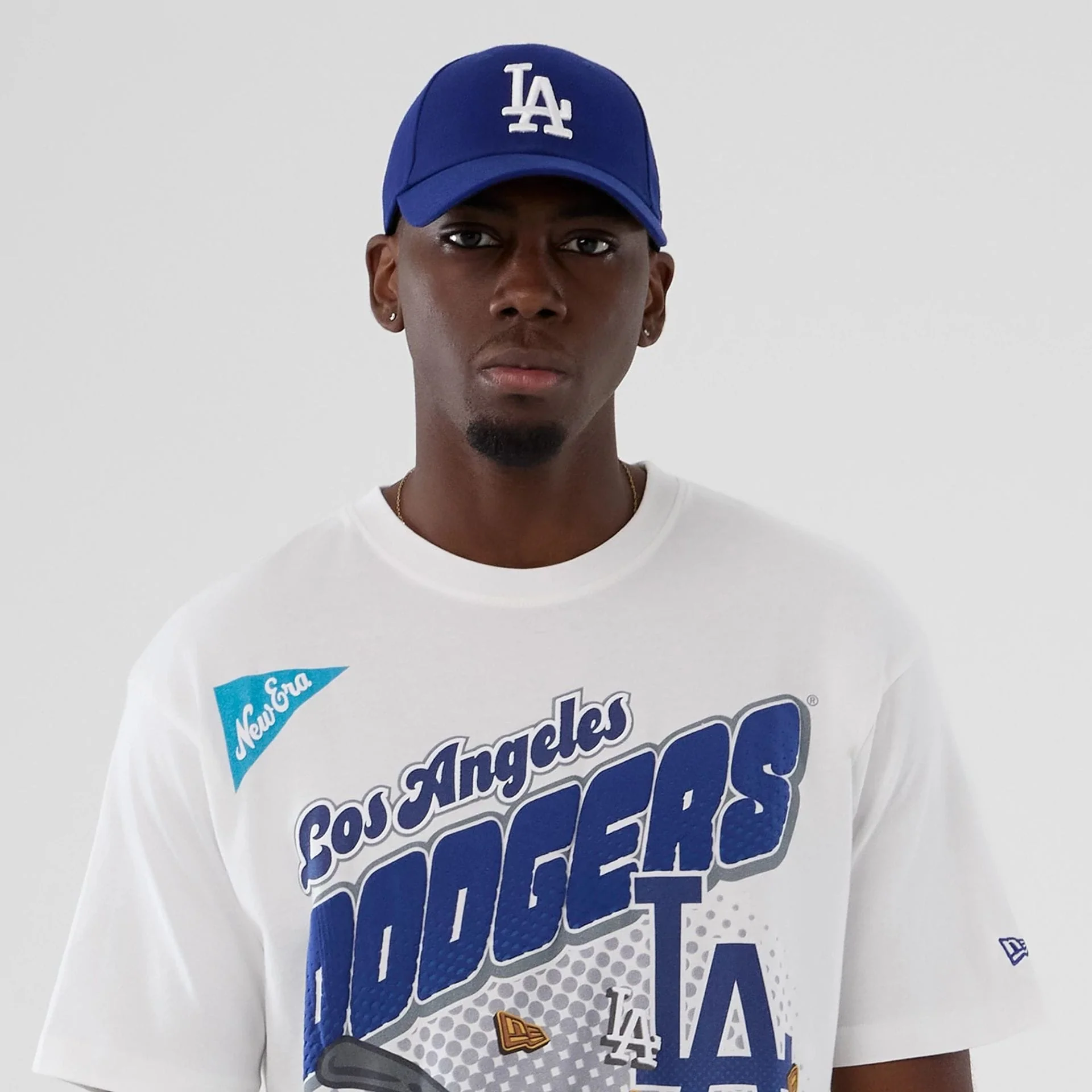LA Dodgers MLB Lifestyle Graphic White T-Shirt - Image 3