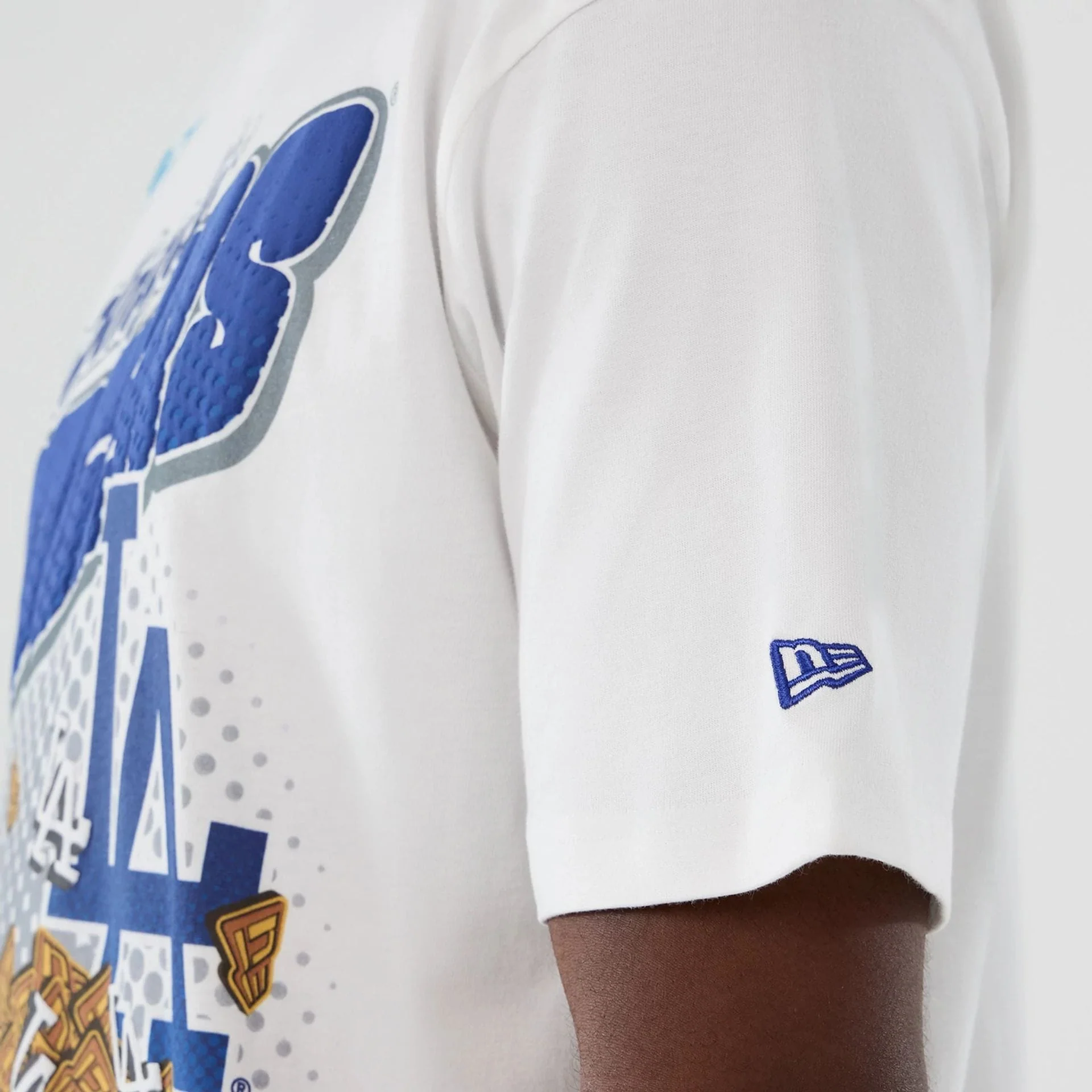 LA Dodgers MLB Lifestyle Graphic White T-Shirt - Image 5