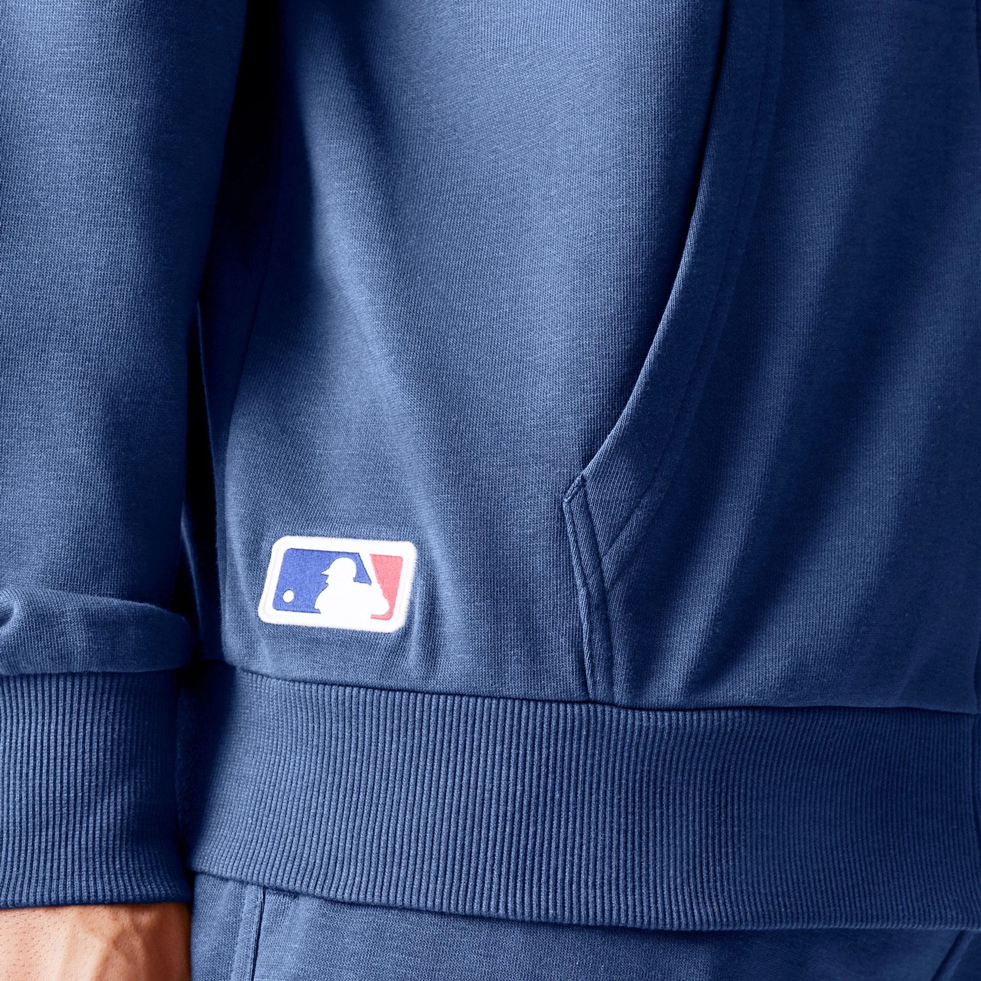 LA Dodgers MLB Midi League Essential Dark Blue Oversized Full Zip Hoodie - Image 8