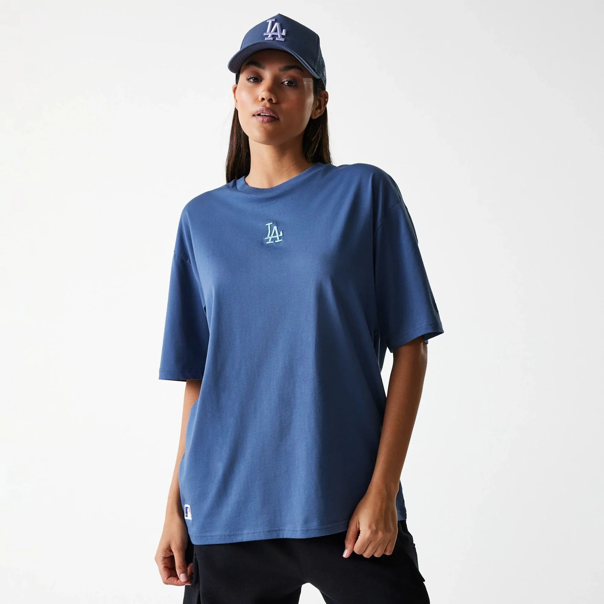 LA Dodgers MLB Midi League Essential Dark Blue Oversized T-Shirt - Image 4